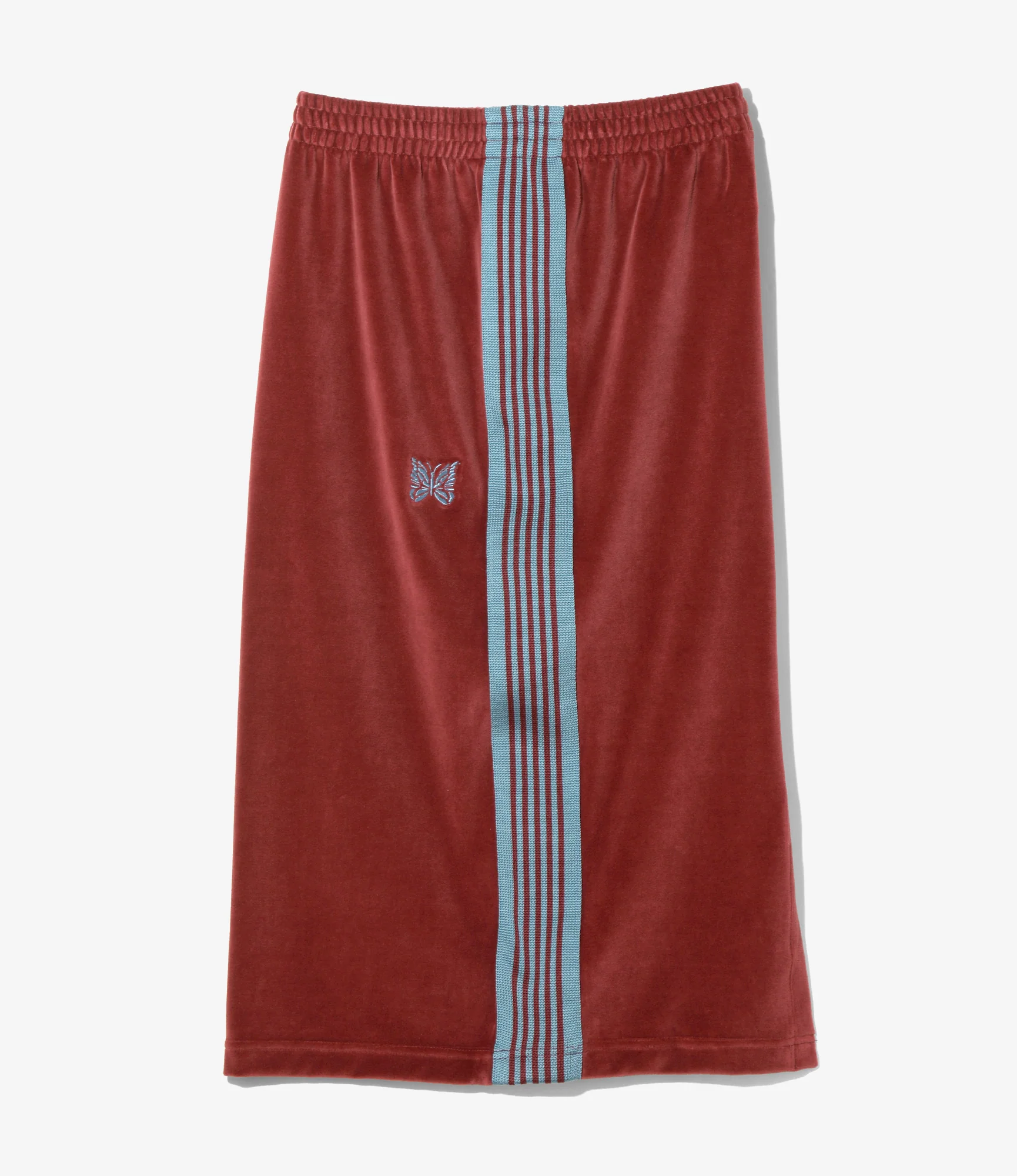 Women's Pencil Skirt - Burgundy - C/PE Velour - Image 4