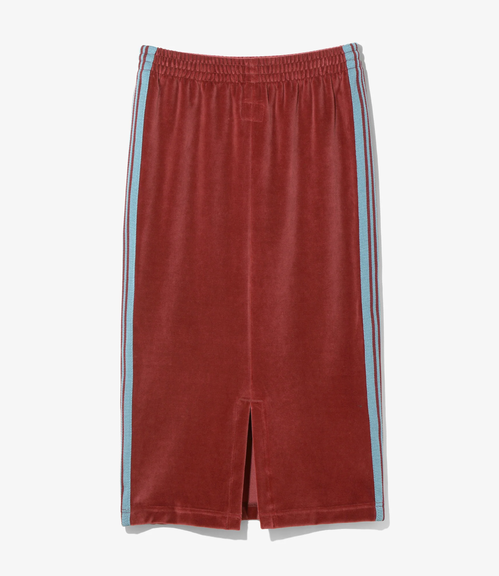 Women's Pencil Skirt - Burgundy - C/PE Velour - Image 5