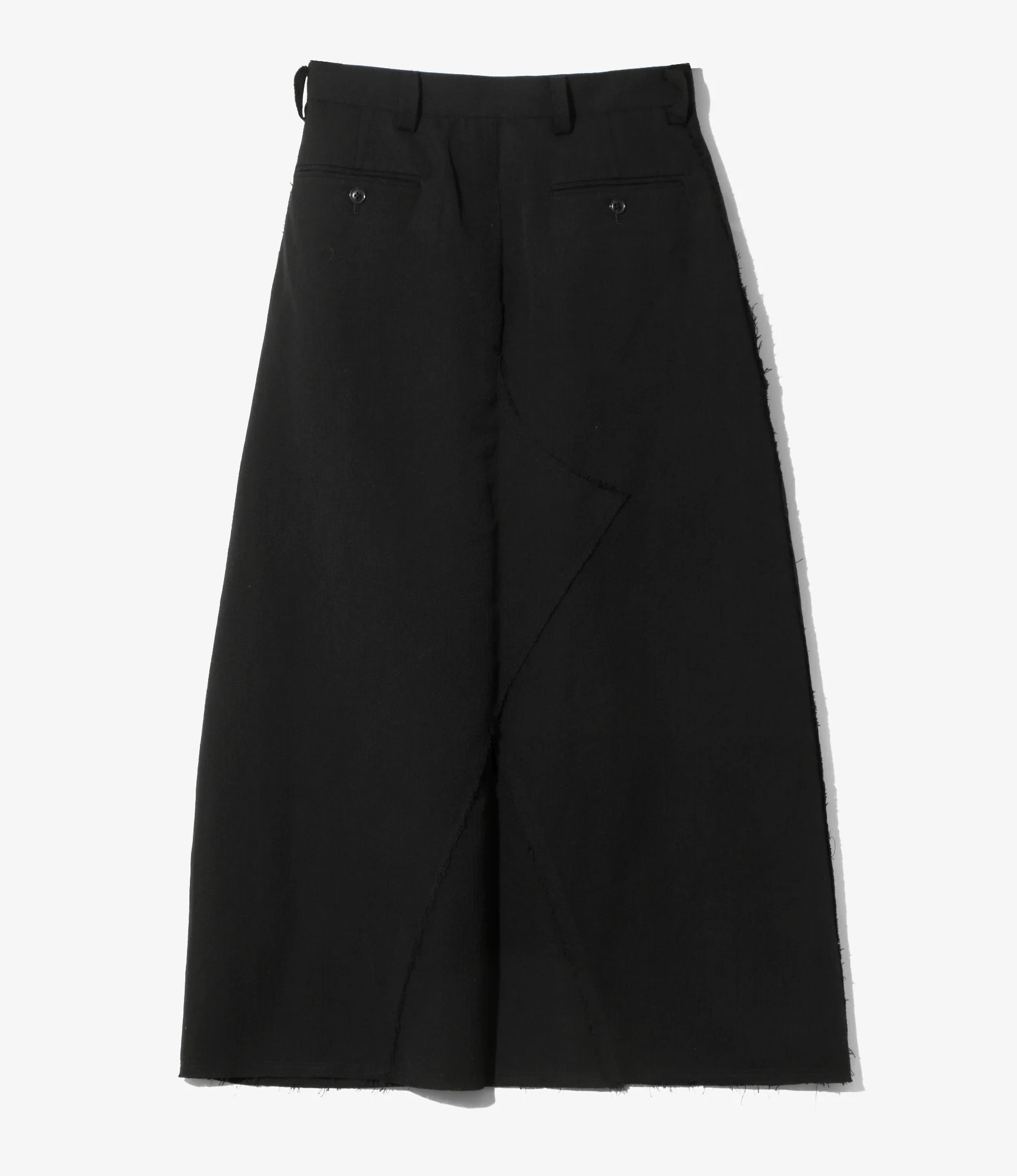 Women's Raw Edge Skirt - Black - W/L Herringbone - Image 3