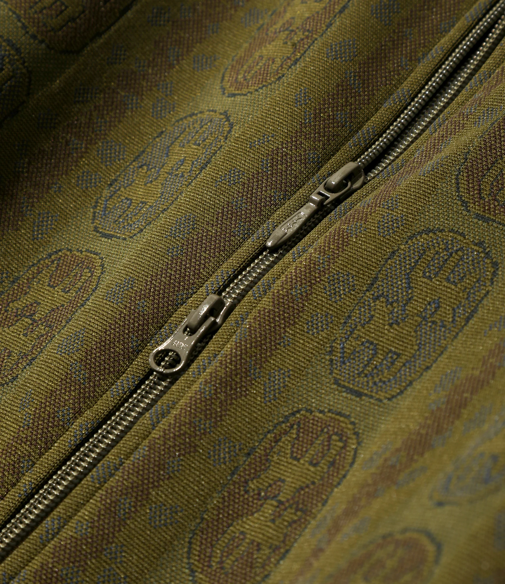 Women's Track Jacket - Olive - Poly Jacquard - Image 4