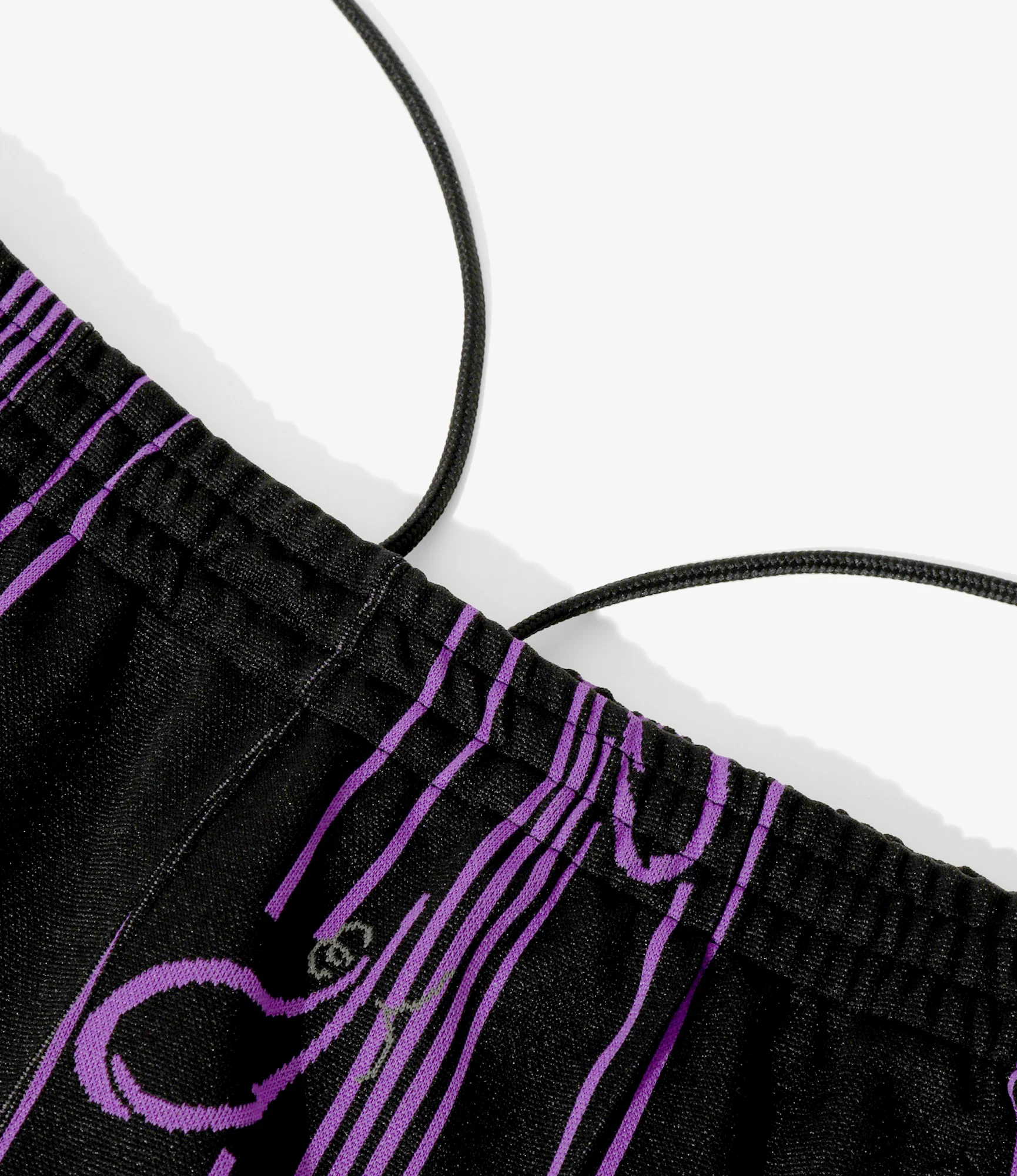 Women's Track Pant - Black - Poly Jacquard - Image 3