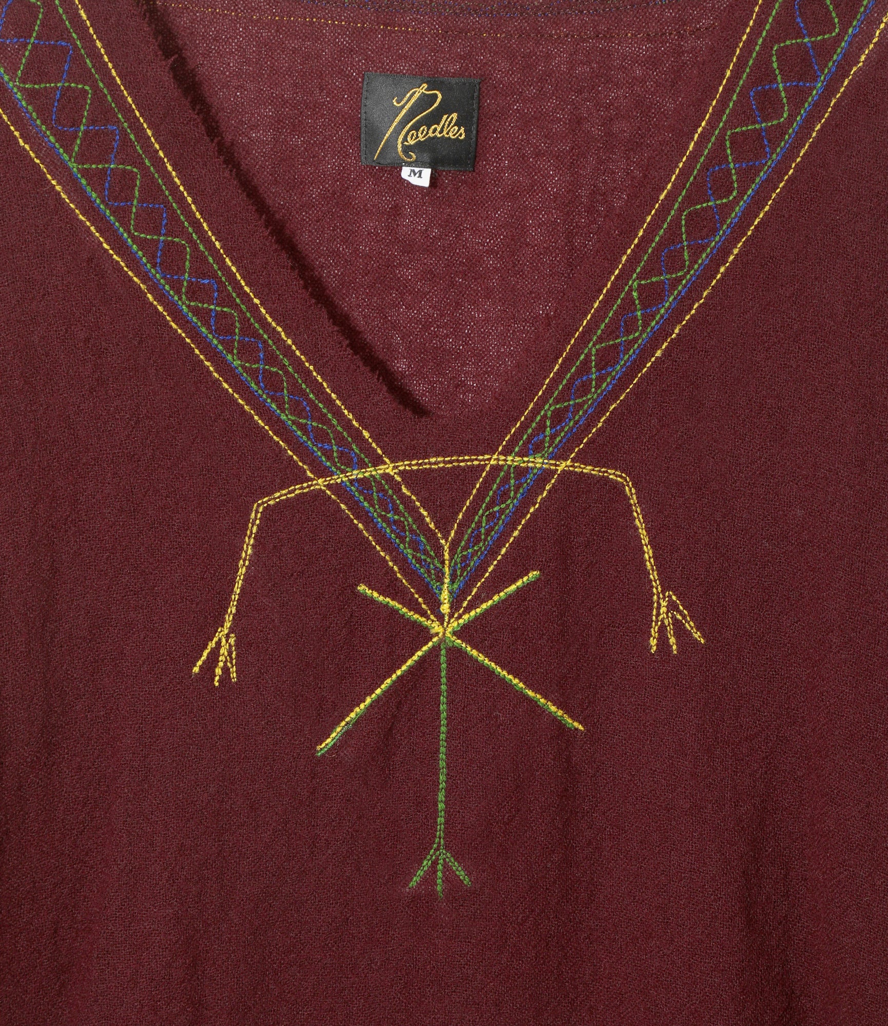 Women's Tunic Shirt - Burgundy - Wool Gauze - Image 2