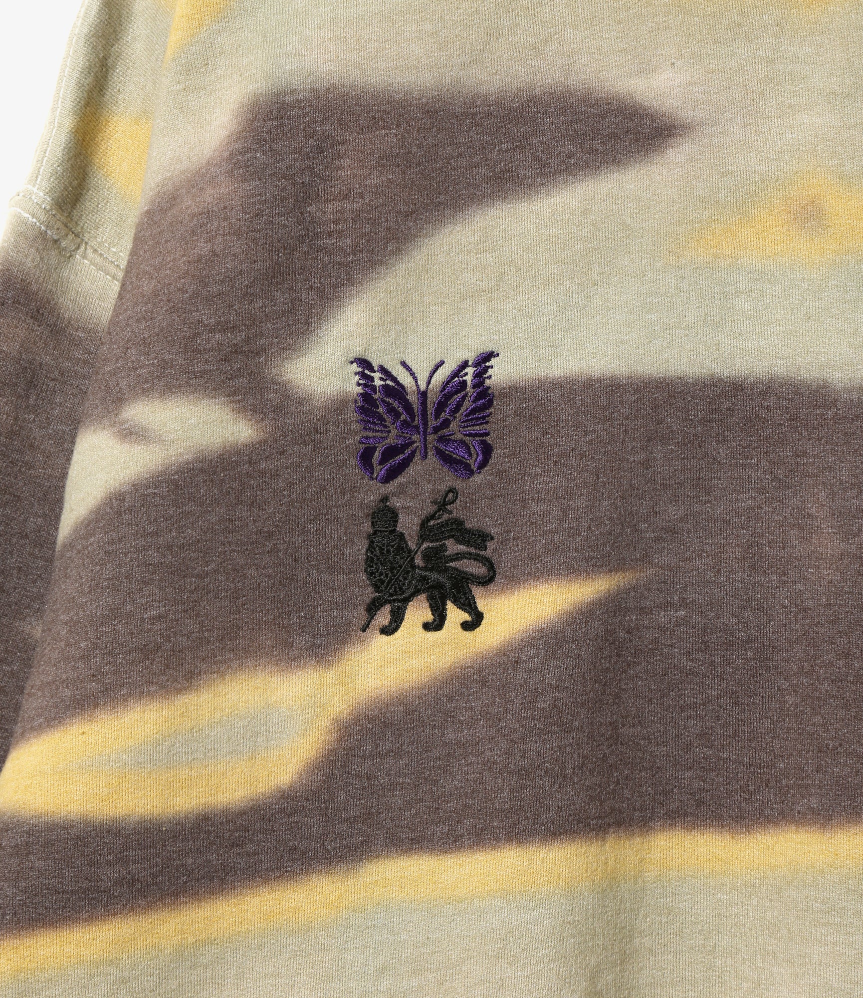 Needles x Sasquatchfabrix - Slowgun Sweat Shirt - Brown x Lt Blue - Peace to World / Tie Dye B - Image 2