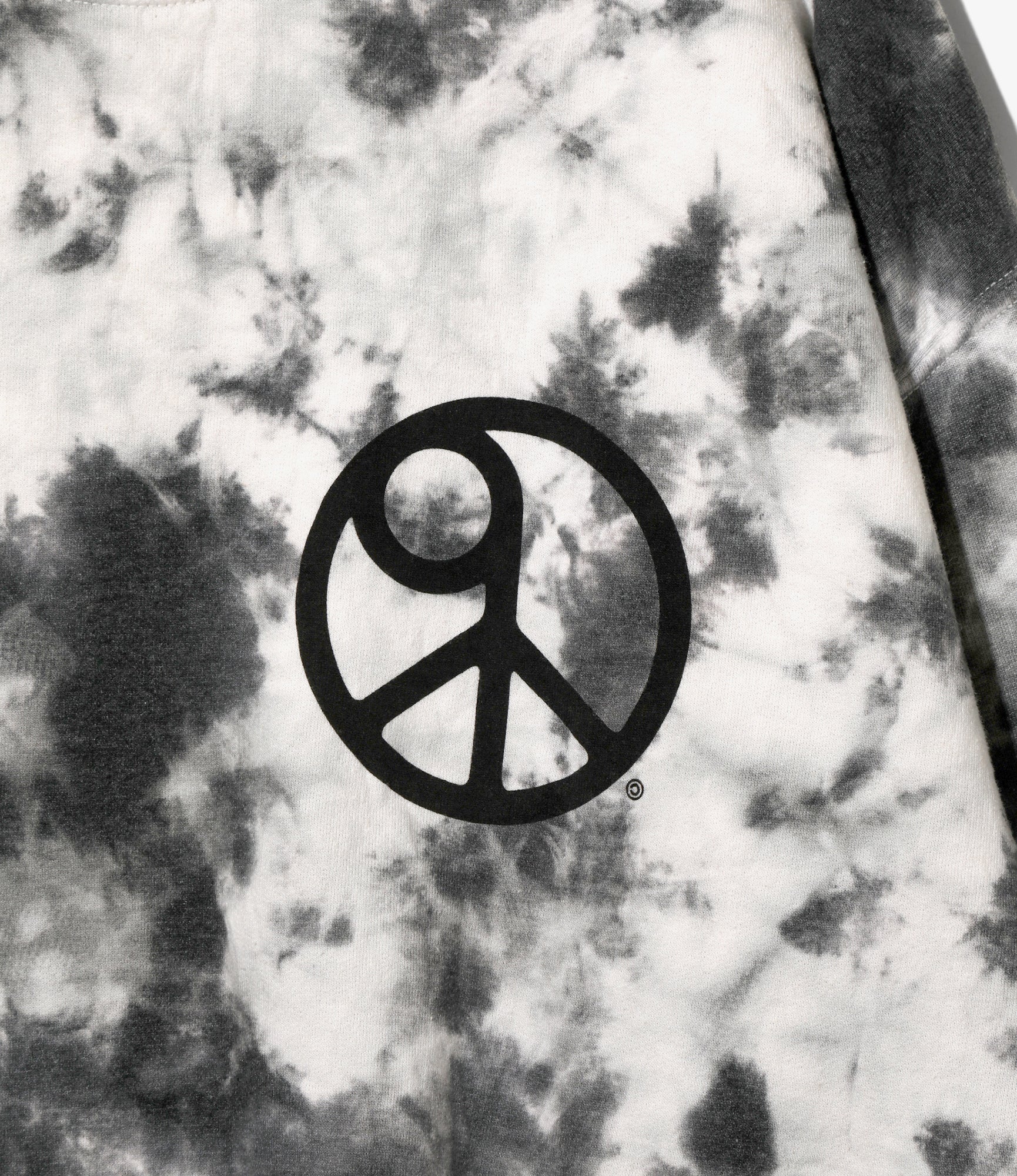 Needles x Sasquatch - Slowgun Sweat Shirt - White x Black - Peace to World / Tie Dye A - Image 3