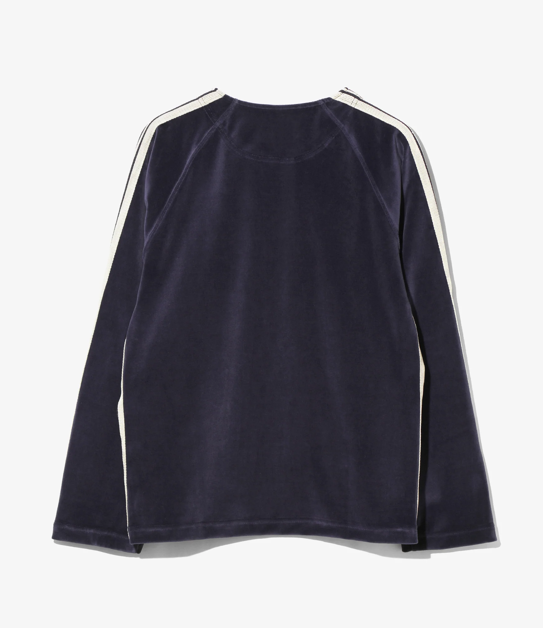Zipped Track Cardigan - Navy - C/PE Velour - Image 6
