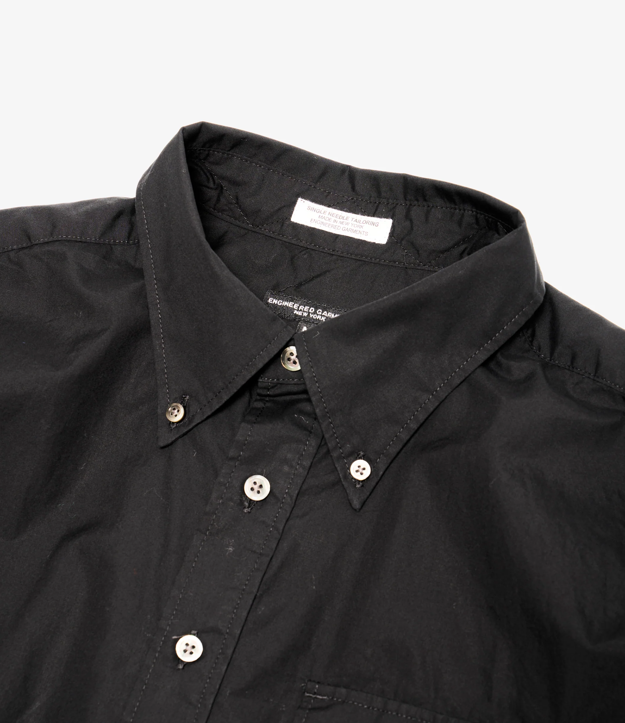 Nepenthes Special - Ivy BD Shirt - Black 100's Ply Broadcloth - Image 3