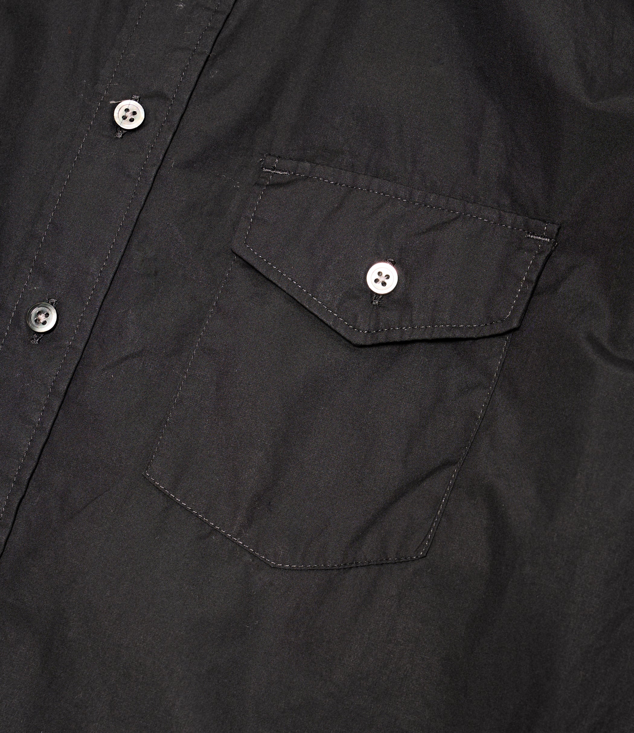 Nepenthes Special - Ivy BD Shirt - Black 100's Ply Broadcloth - Image 4