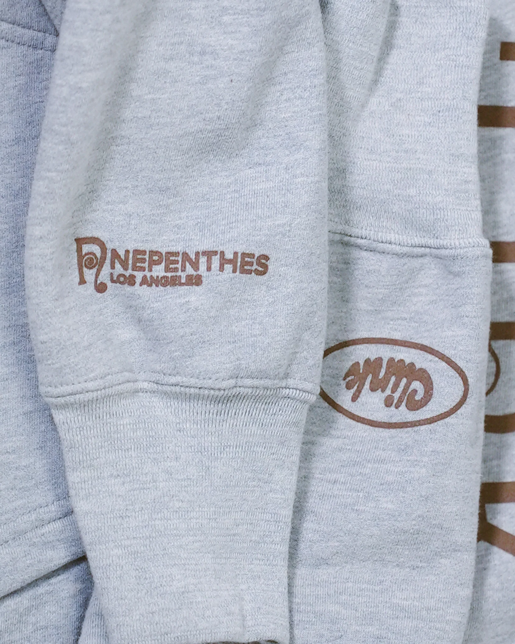 Nepenthes Los Angeles x Clink Wine Club - Raglan Hoodie - Grey - Image 2