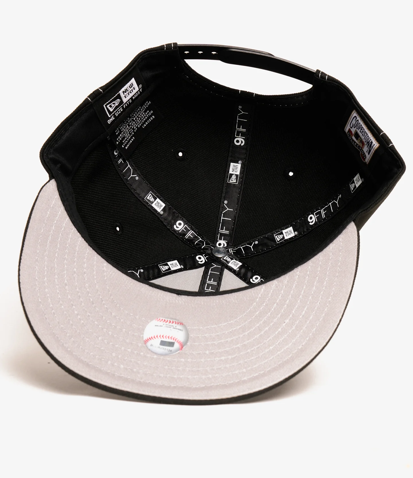 NNY Special - Mets - New Era Retro Crown 9Fifty Snapback- Black / White Stitch - Image 4