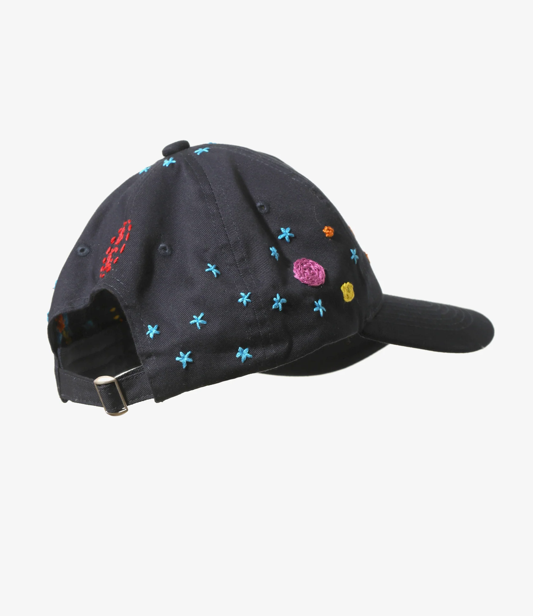 Embroidered Cap - Navy - Saturn & Moon - Image 4