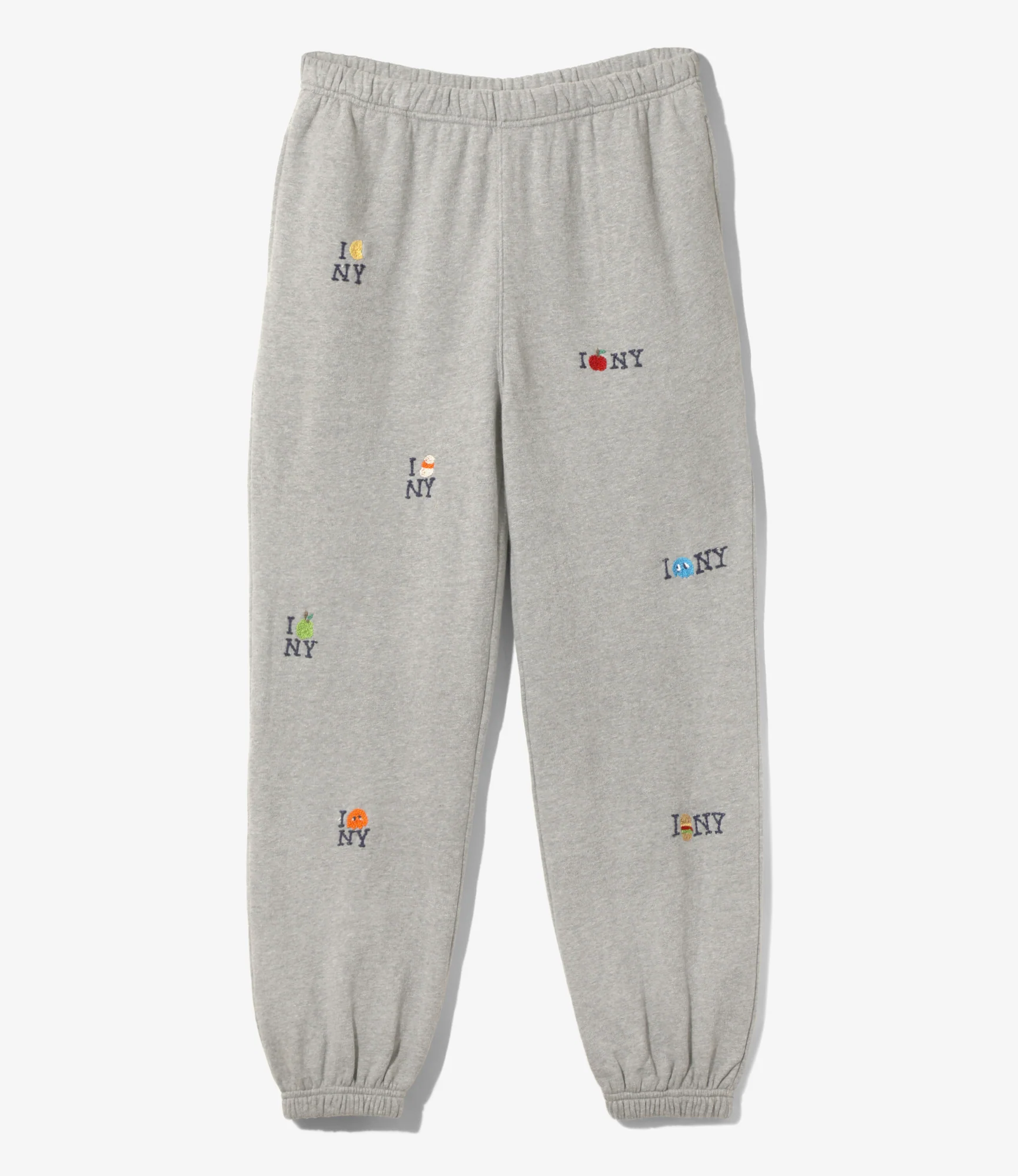 Embroidered Sweat Pants - H. Grey - NYC