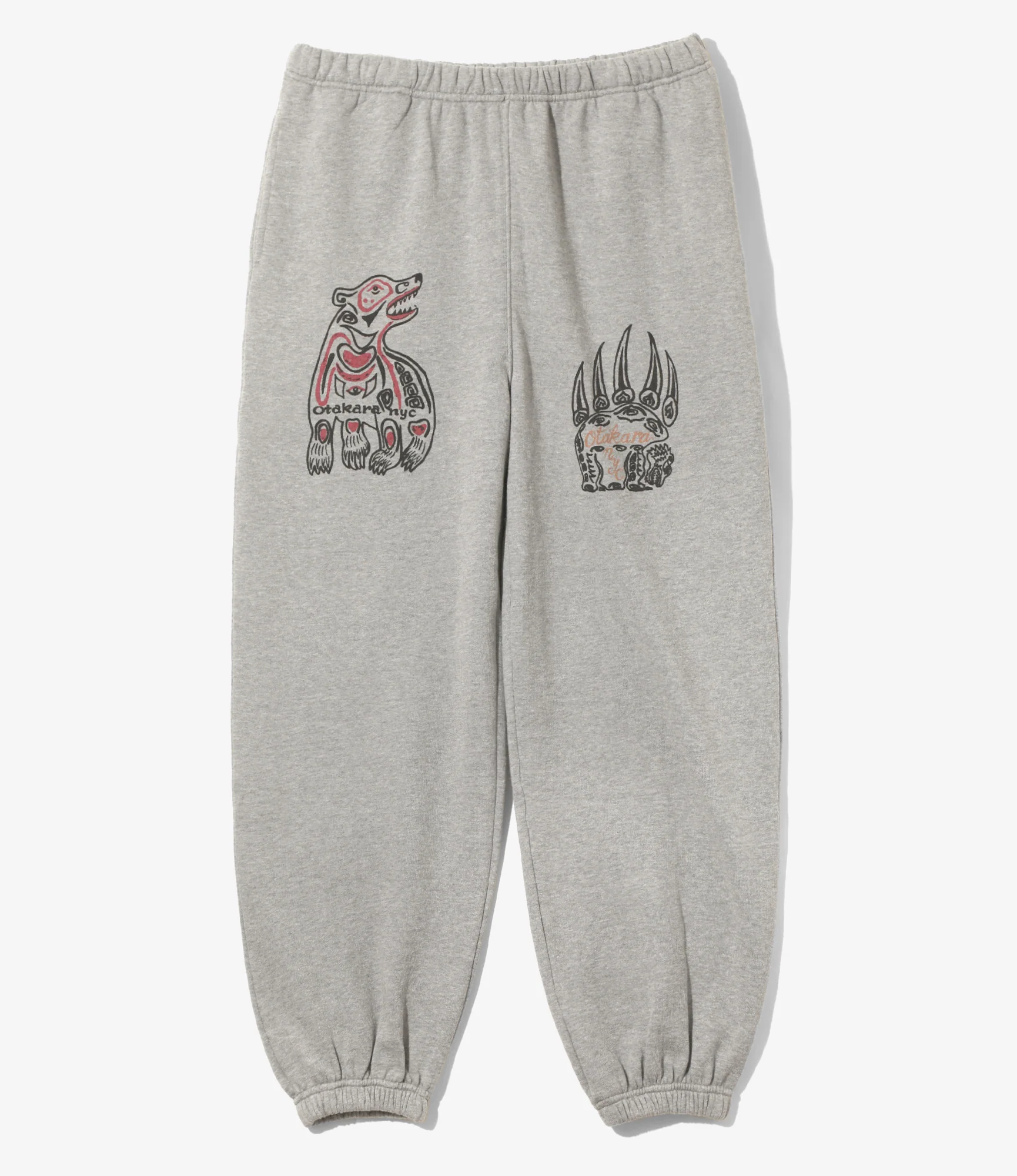 Printed Sweat Pant - H. Grey - Big Bear