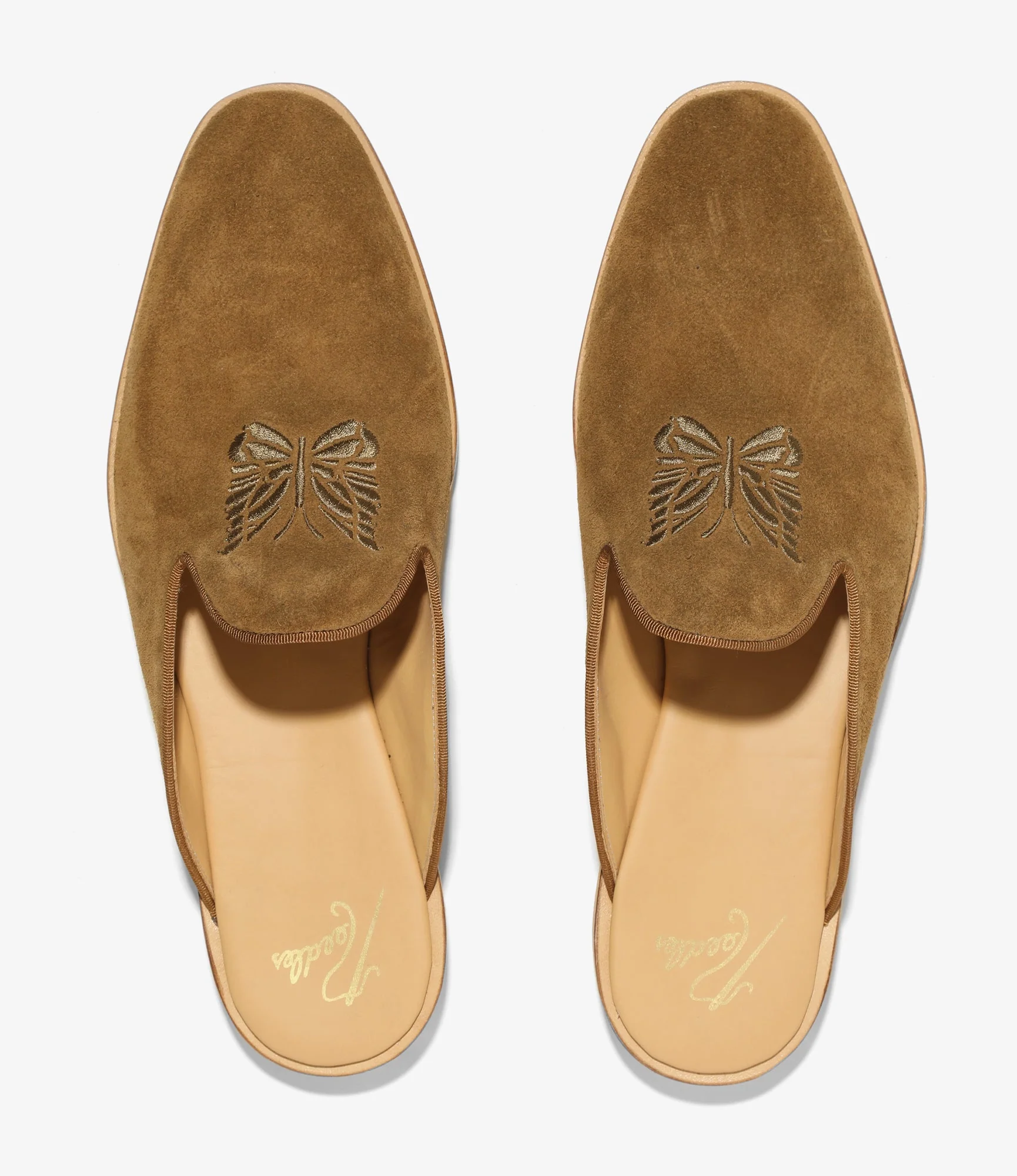 Papillon Emb. Slip-in - Brown - Suede - Image 2