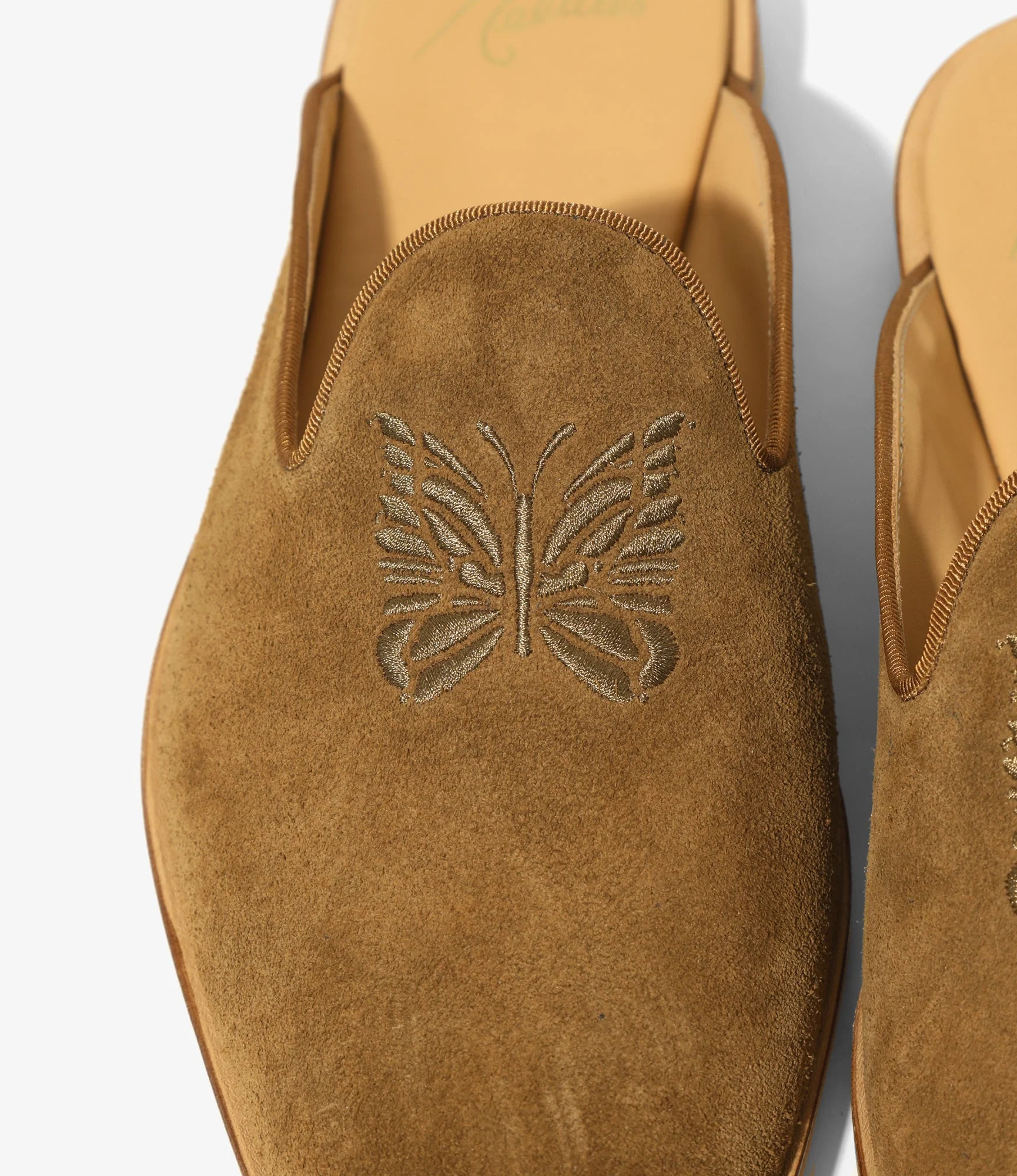 Papillon Emb. Slip-in - Brown - Suede - Image 3