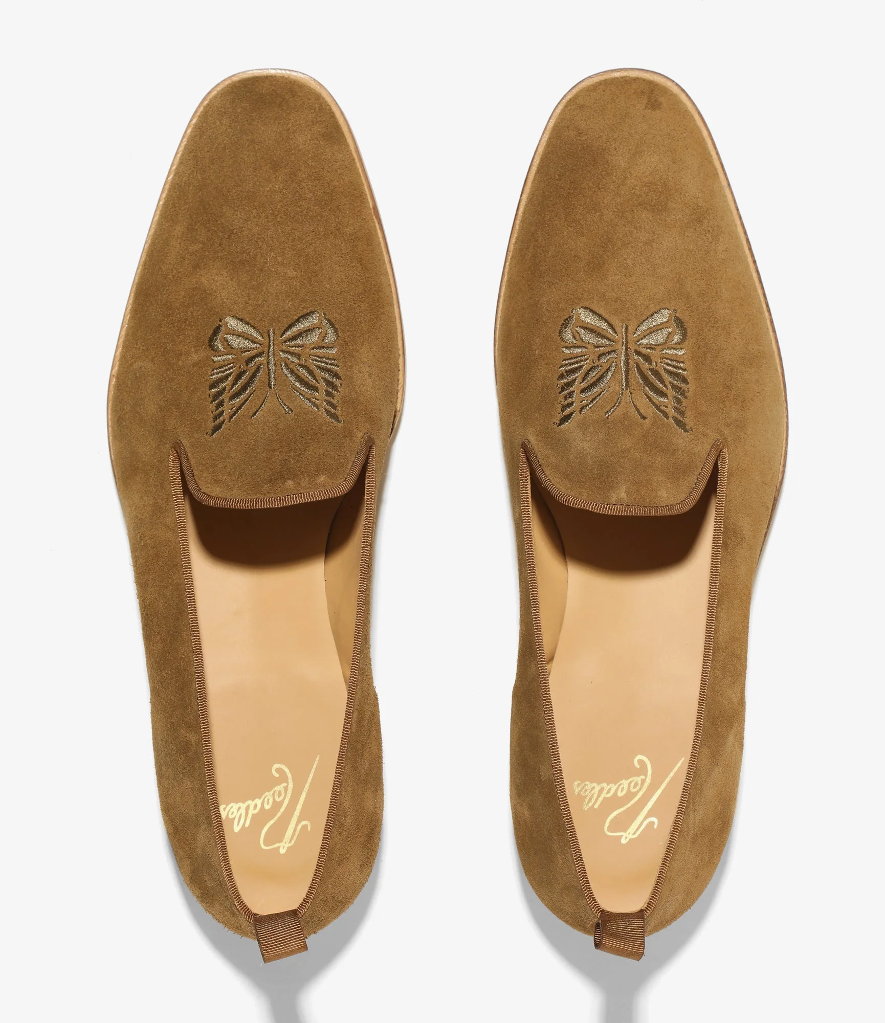 Papillon Emb. Slip-on - Brown - Suede - Image 2