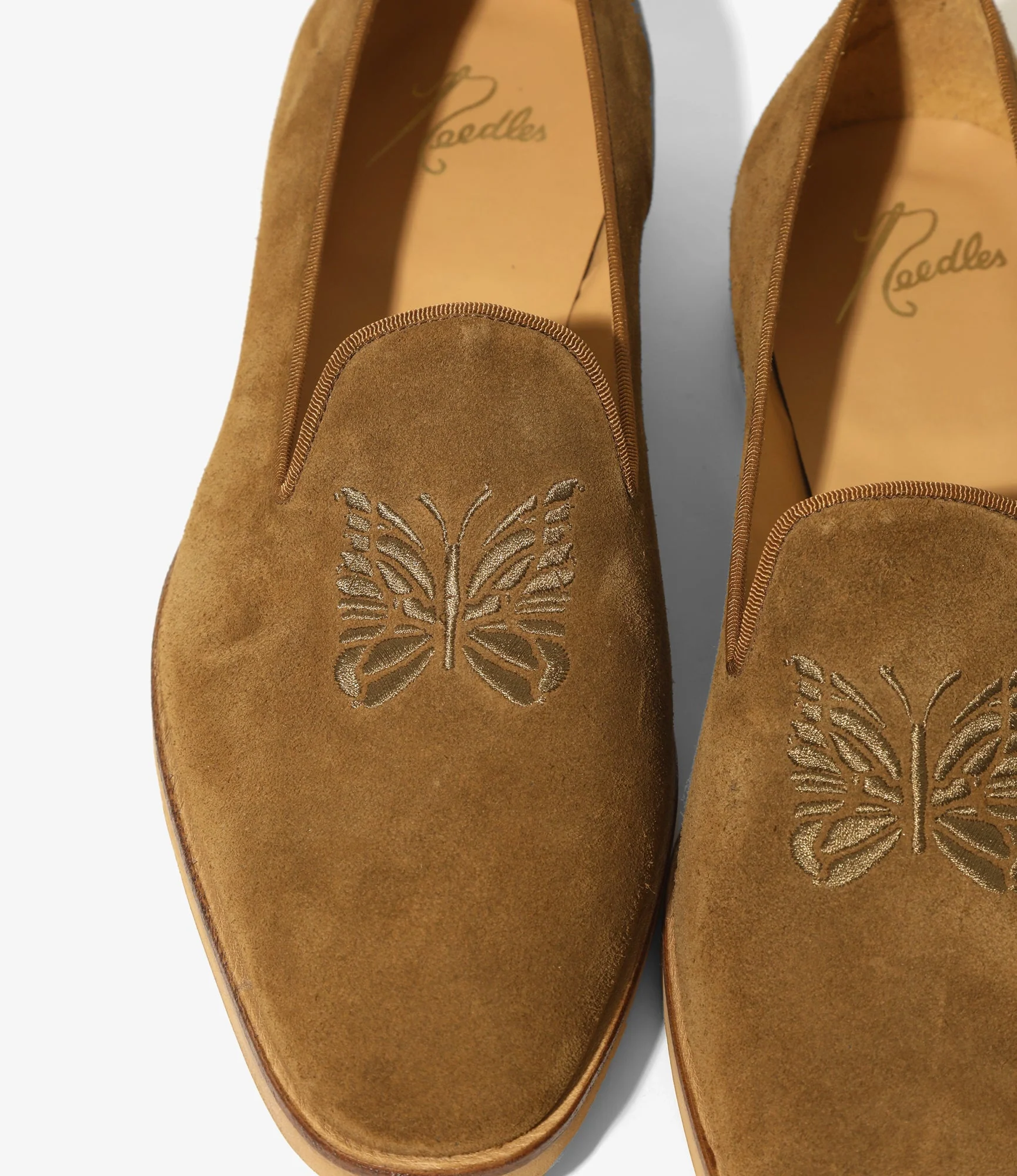 Papillon Emb. Slip-on - Brown - Suede - Image 3
