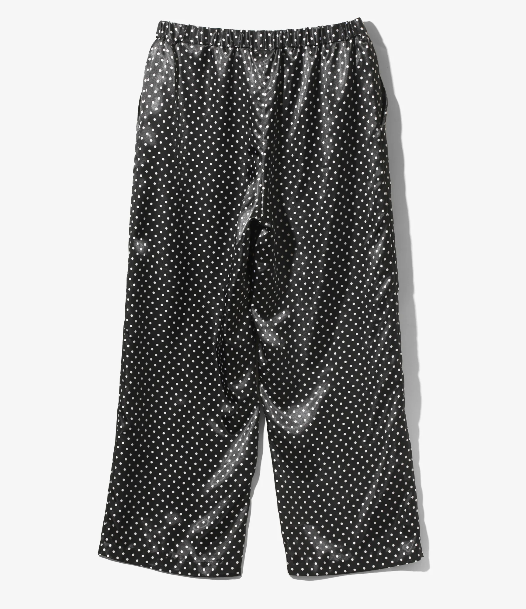 Pin Tuck Flare Pants - Black - Polka Dots Sateen - Image 5