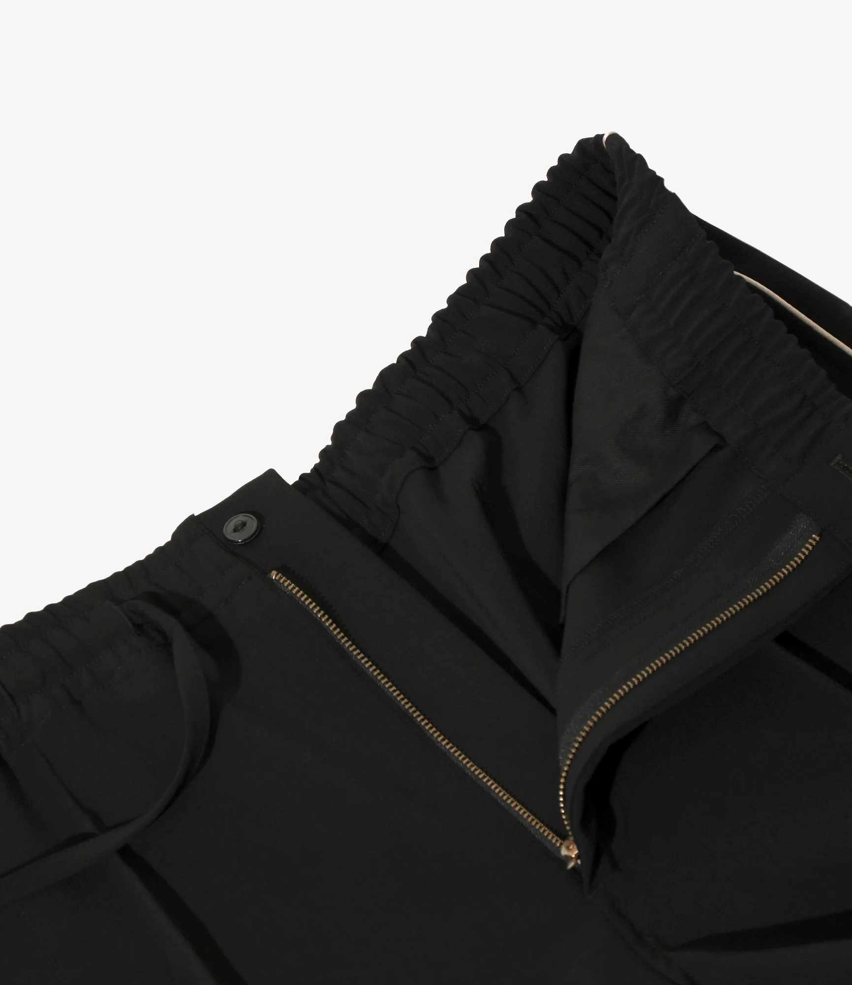 Piping Cowboy Pant - Black - Poly Double Cloth - Image 2