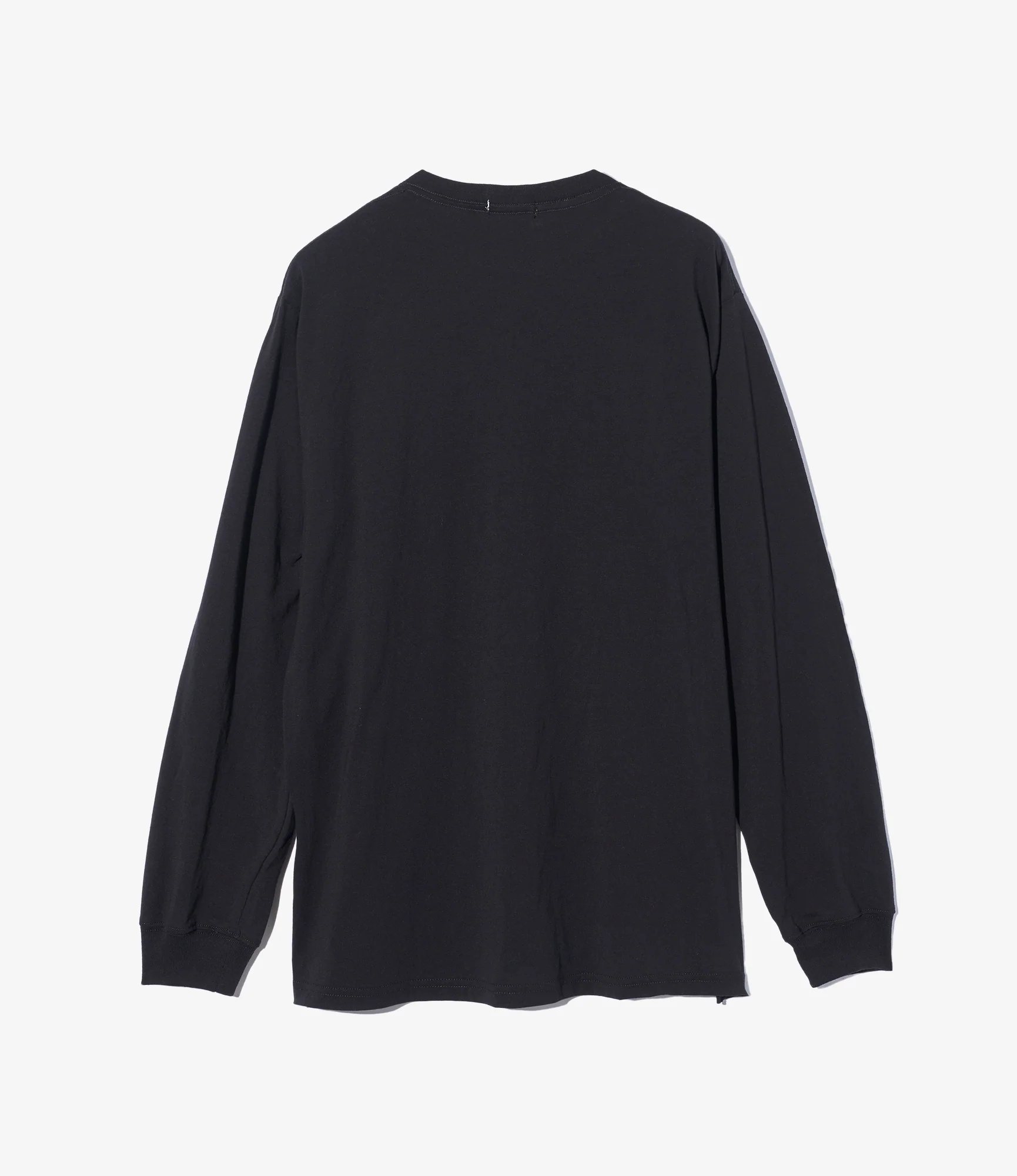 Printed Cross Crew Neck L/S T-Shirt - Black Free Verse Print - Image 2