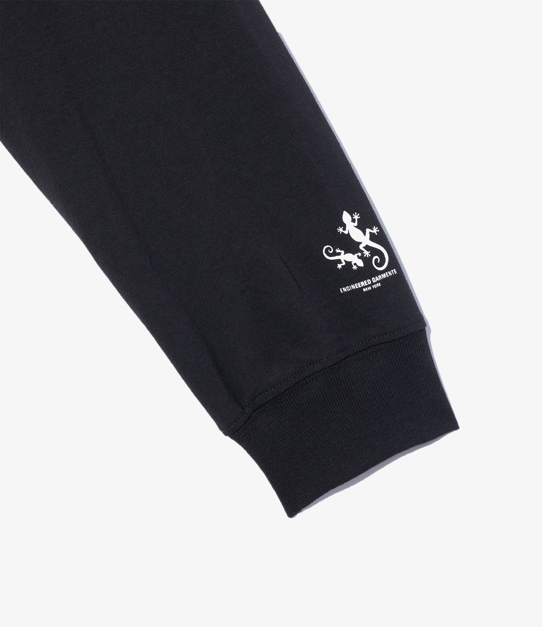 Printed Cross Crew Neck L/S T-Shirt - Black Free Verse Print - Image 3