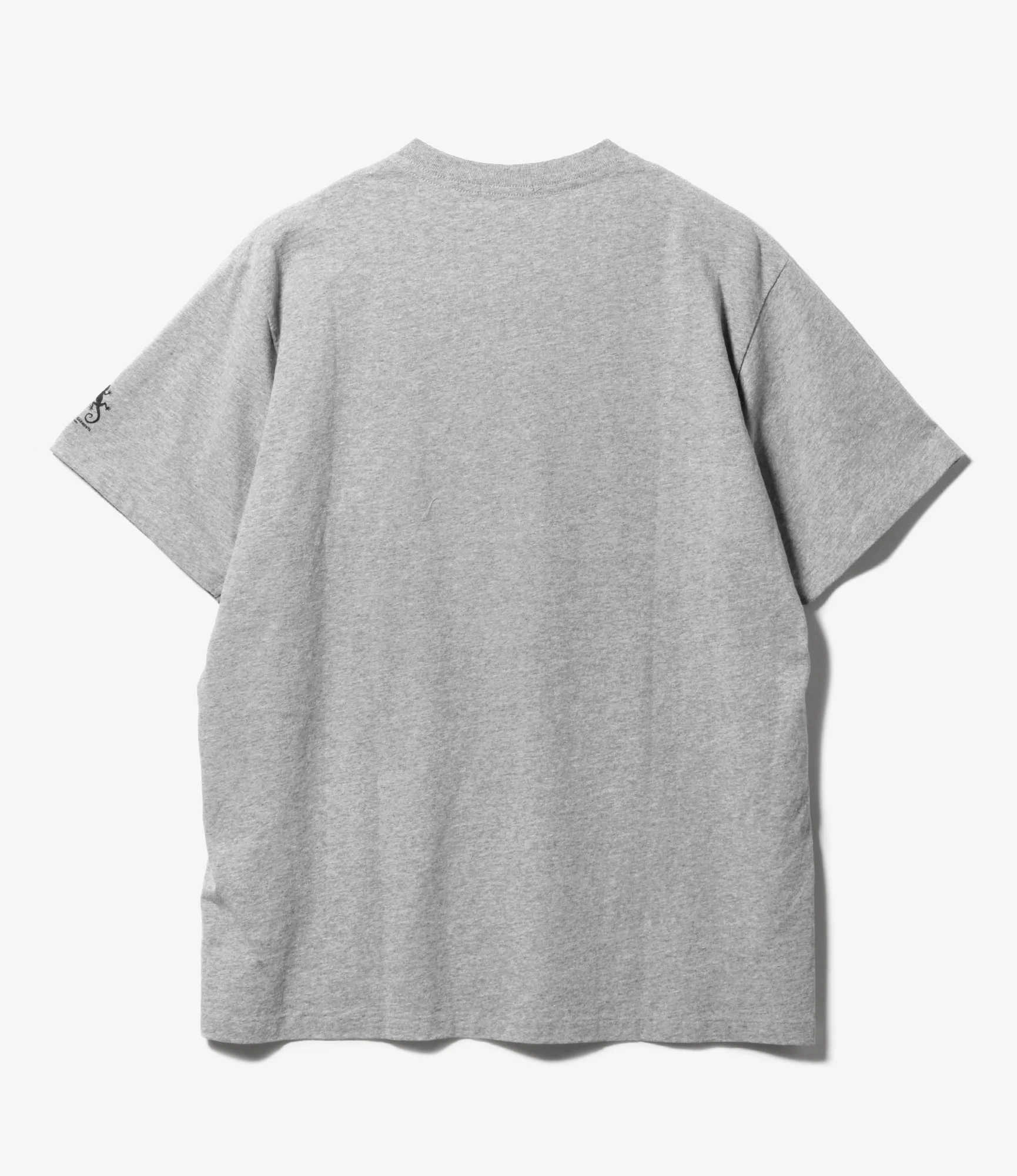 Printed Cross Crew Neck T-Shirt - Grey Gecko Print - Image 4