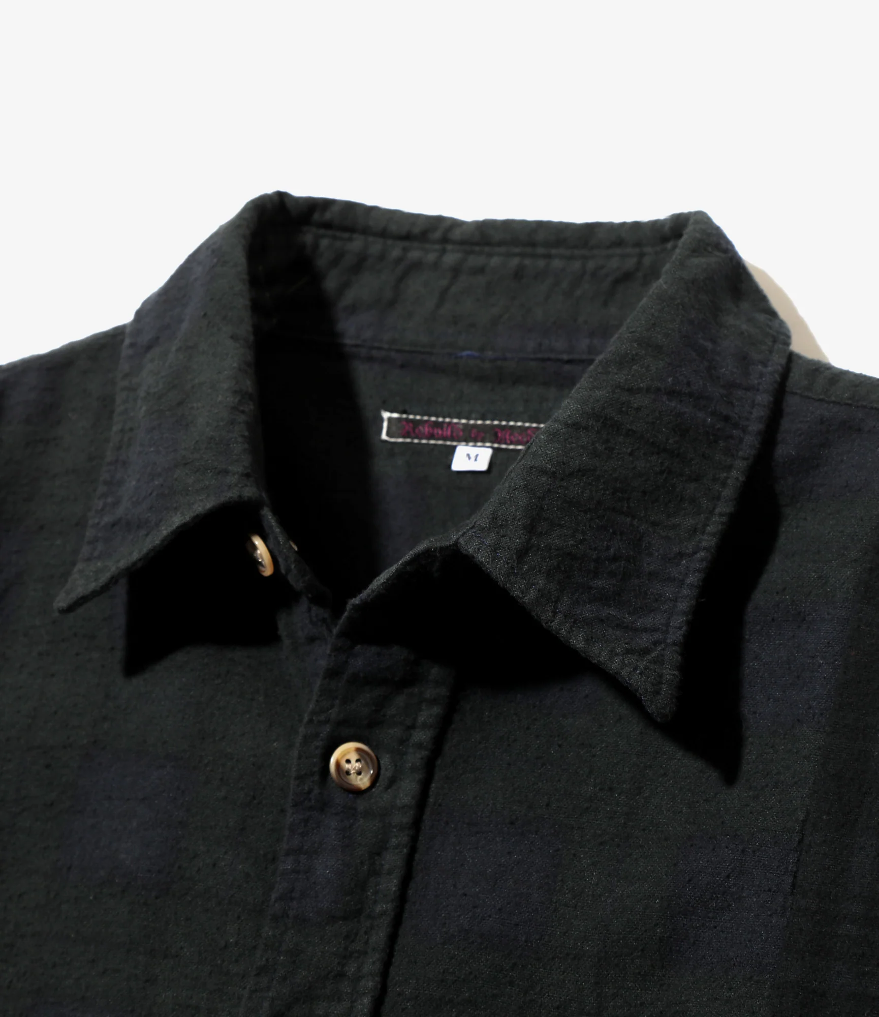 Flannel Shirt -> 7 Cuts Shirt / Over Dye - Black - Image 2