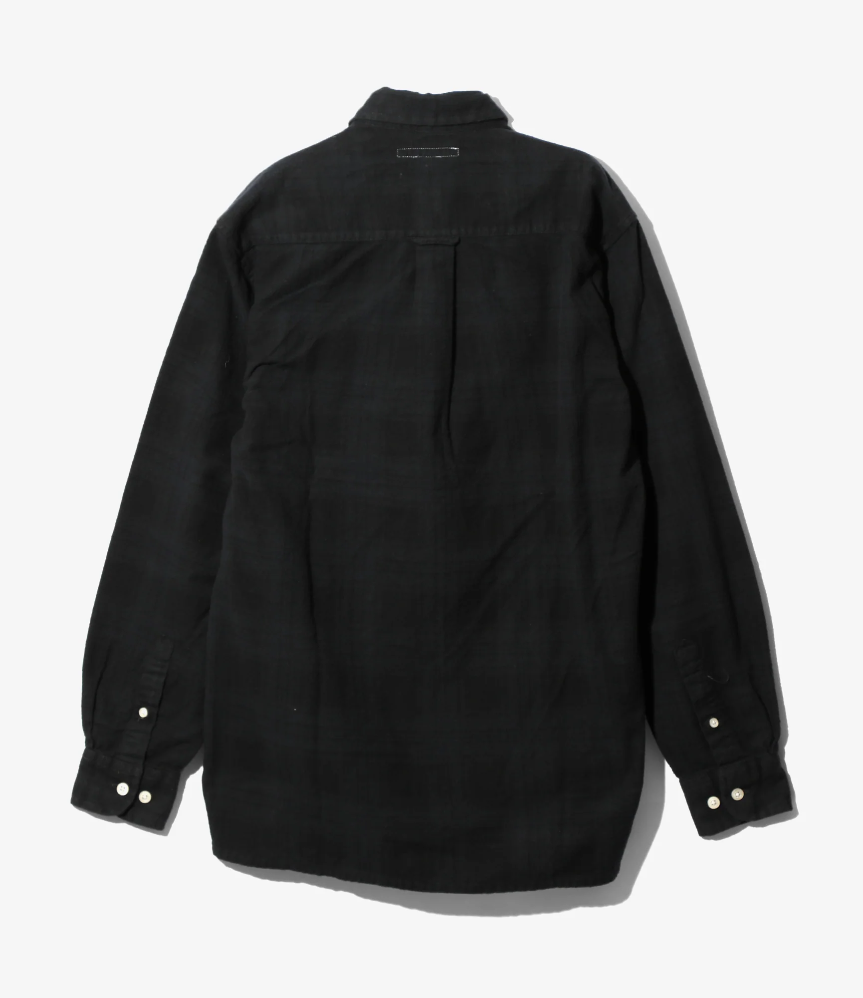 Flannel Shirt -> Ribbon Shirt / Over Dye - Black - Image 4