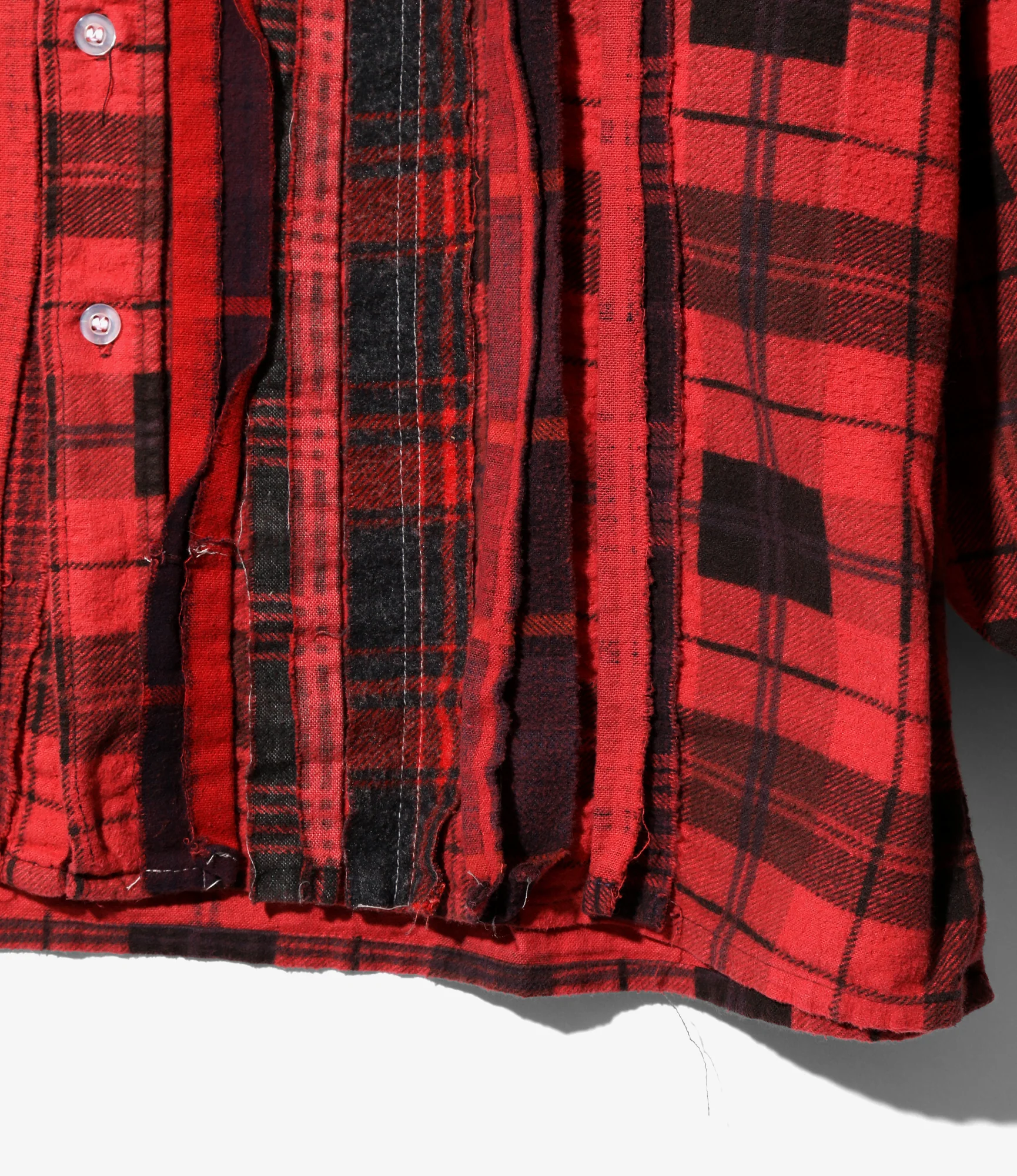 Flannel Shirt -> Ribbon Shirt / Over Dye - Red - Image 3