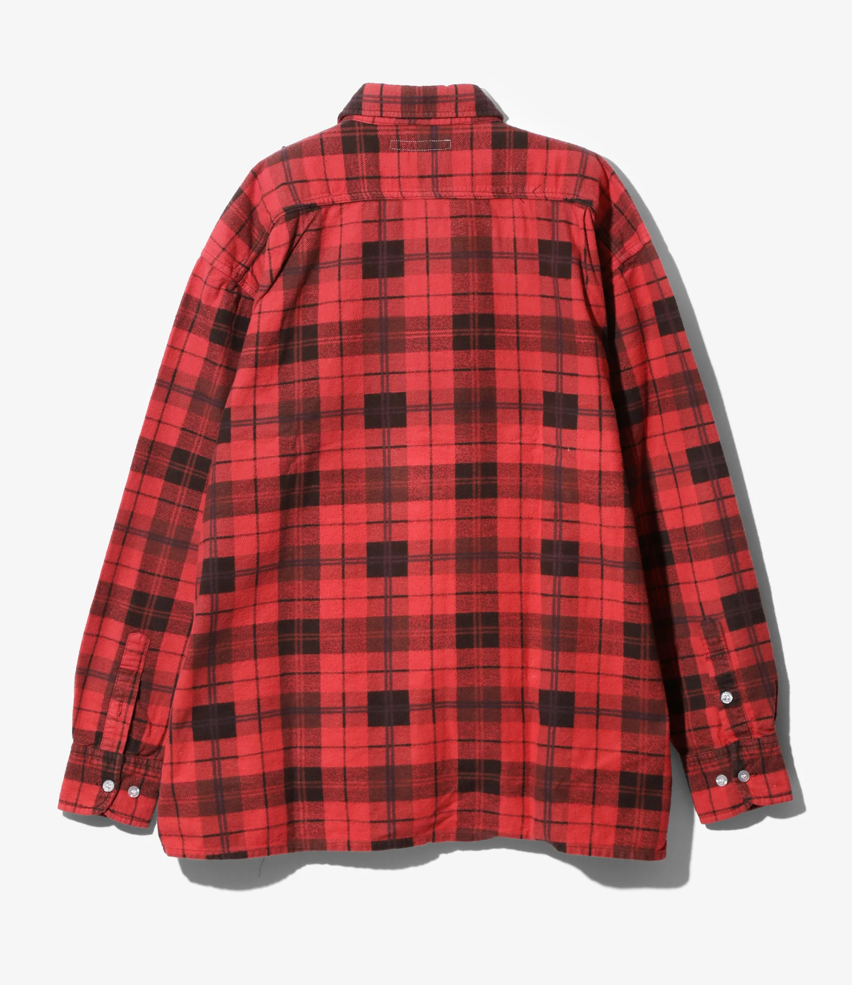 Flannel Shirt -> Ribbon Shirt / Over Dye - Red - Image 4