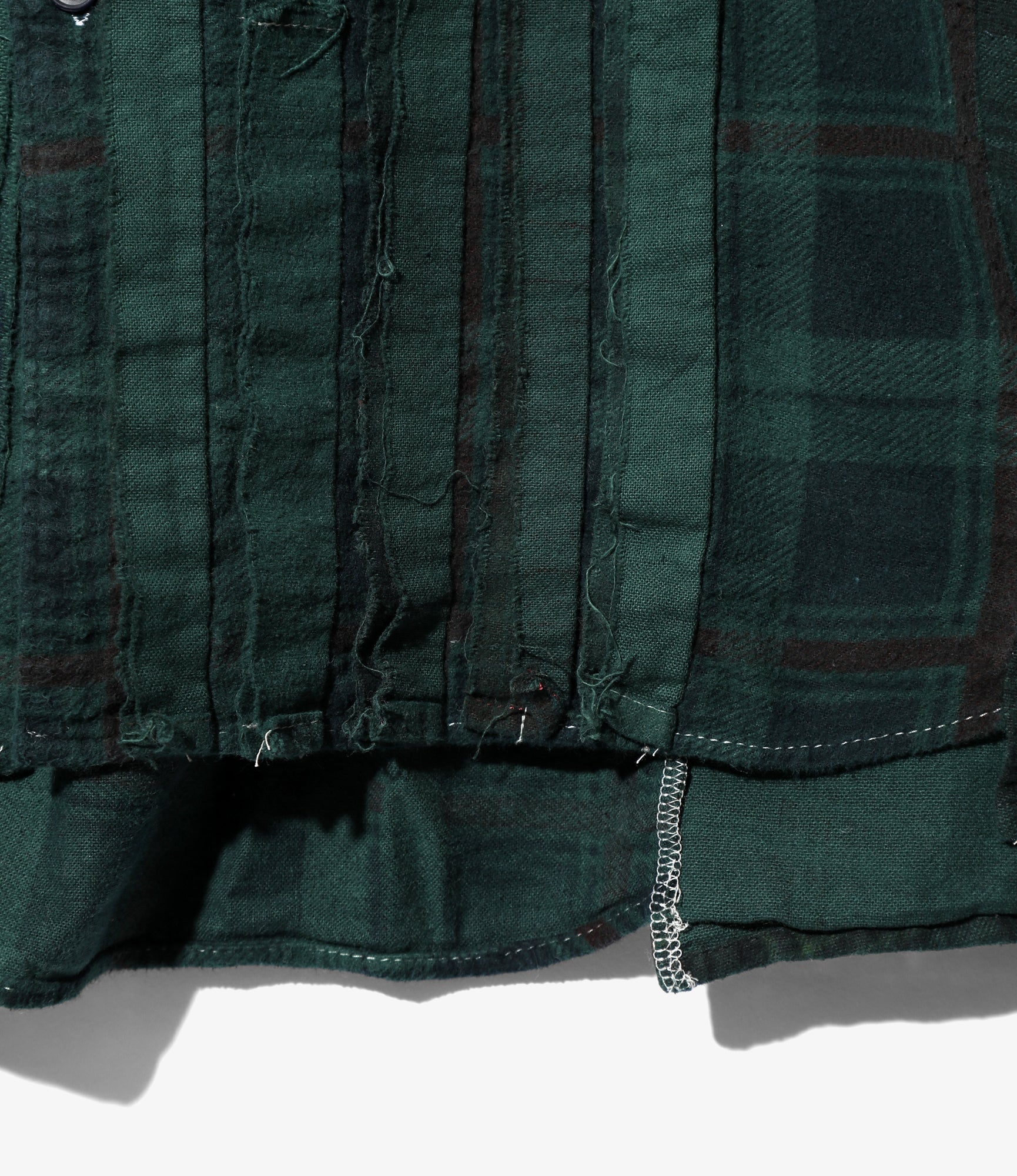 Flannel Shirt -> Ribbon Wide Shirt / Over Dye - Dk.Green - Image 3