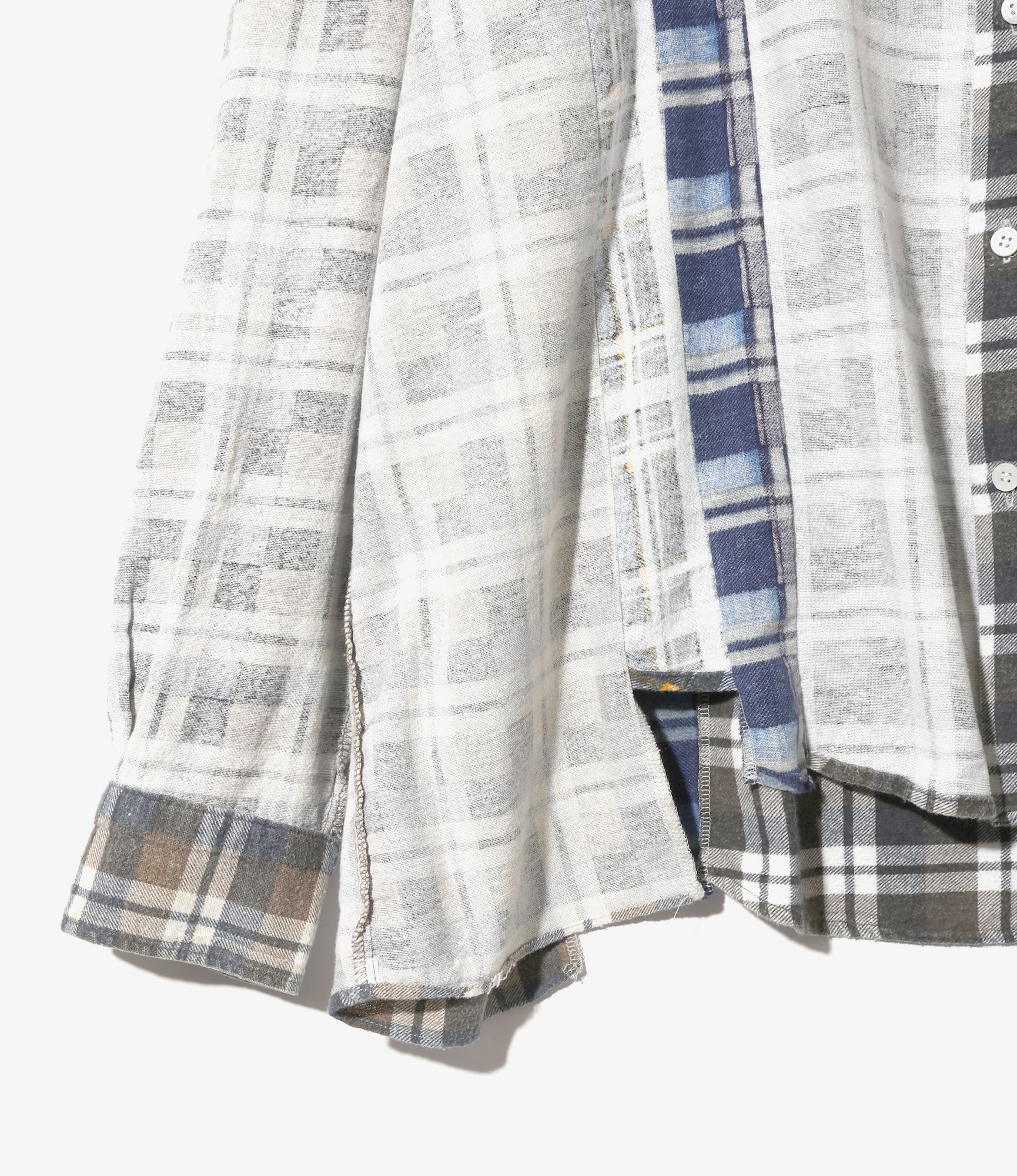 Rebuild Flannel Shirt -> I.O. Flannel Shirt ->7 Cuts Wide Shirt - Assorted - Image 7