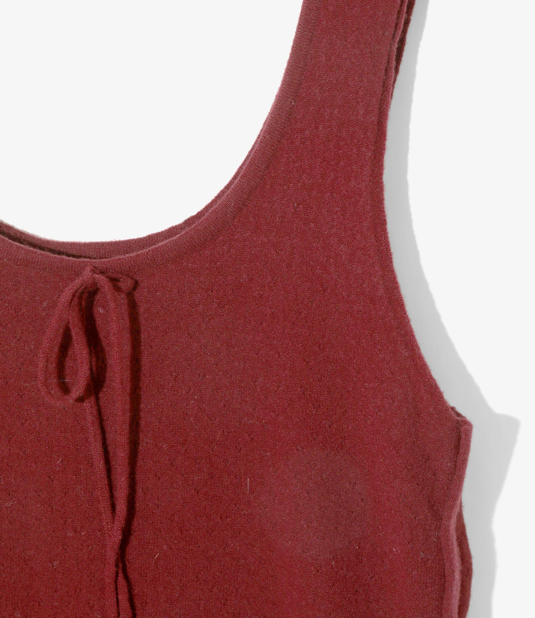 Apron Dress - Burgundy - Boiled Knit - Image 2
