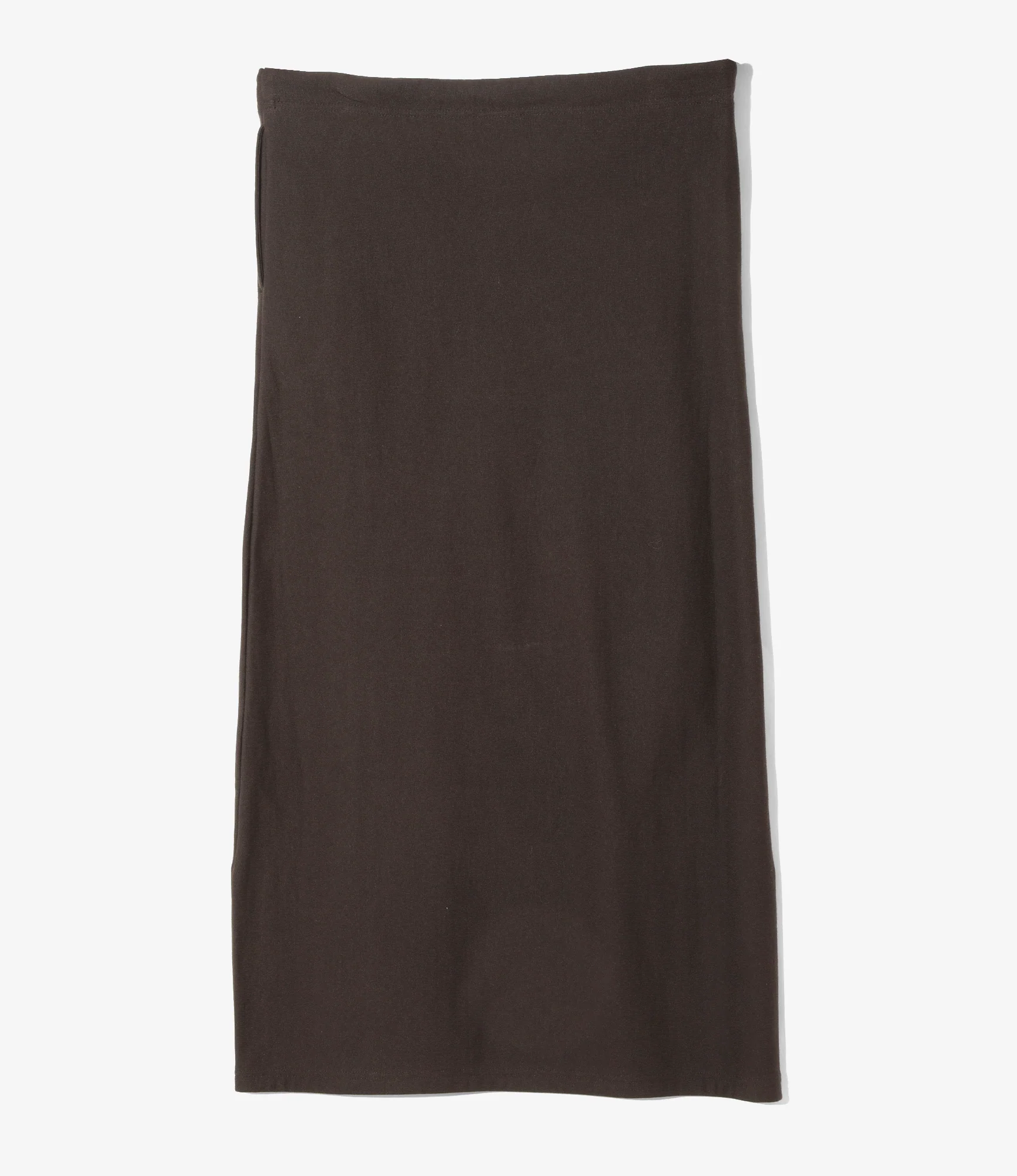 Deep Slit Skirt - Dk. Brown - French Terry - Image 4
