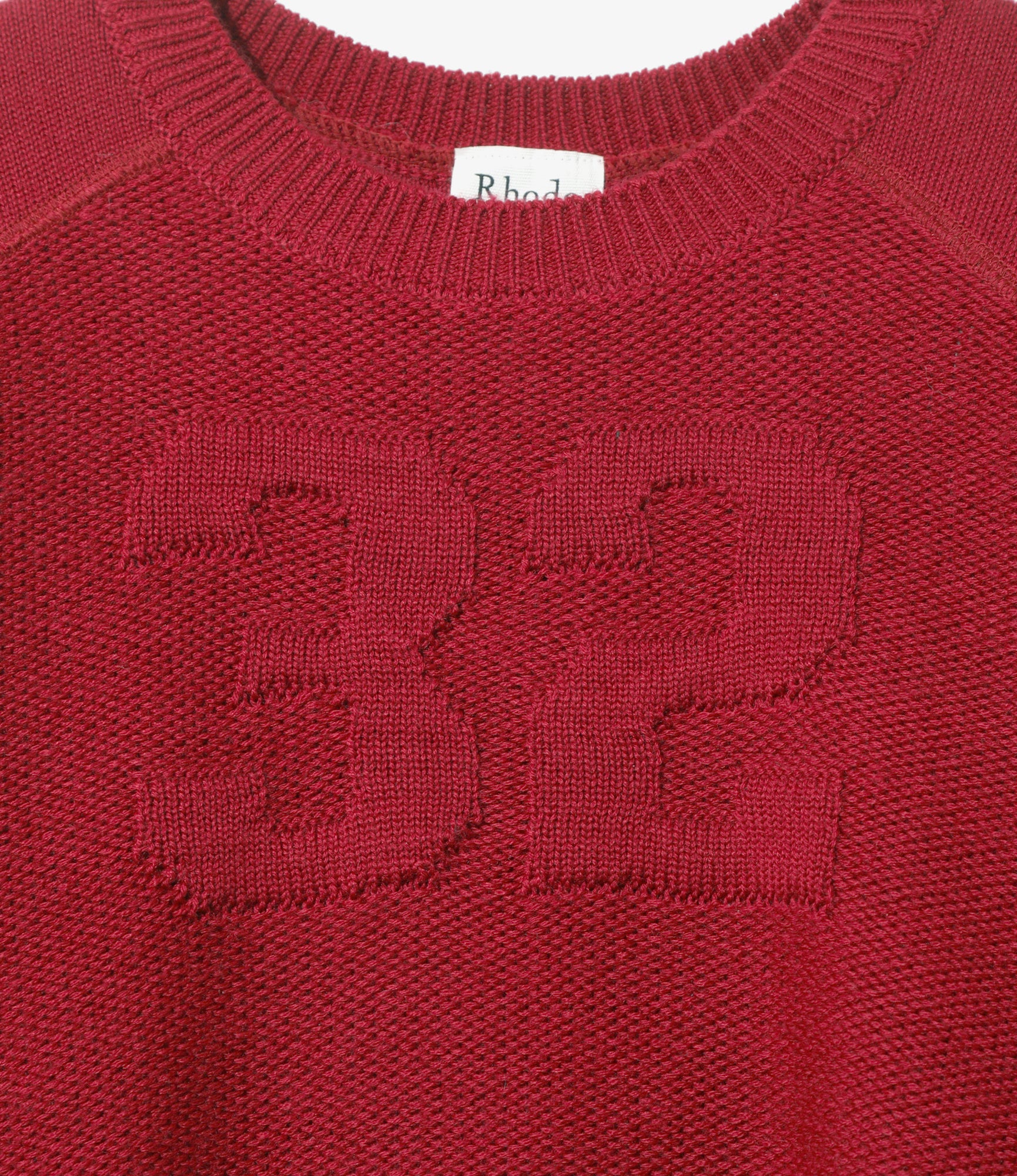 Embossed Bodysuit Sweater - Red - Image 2