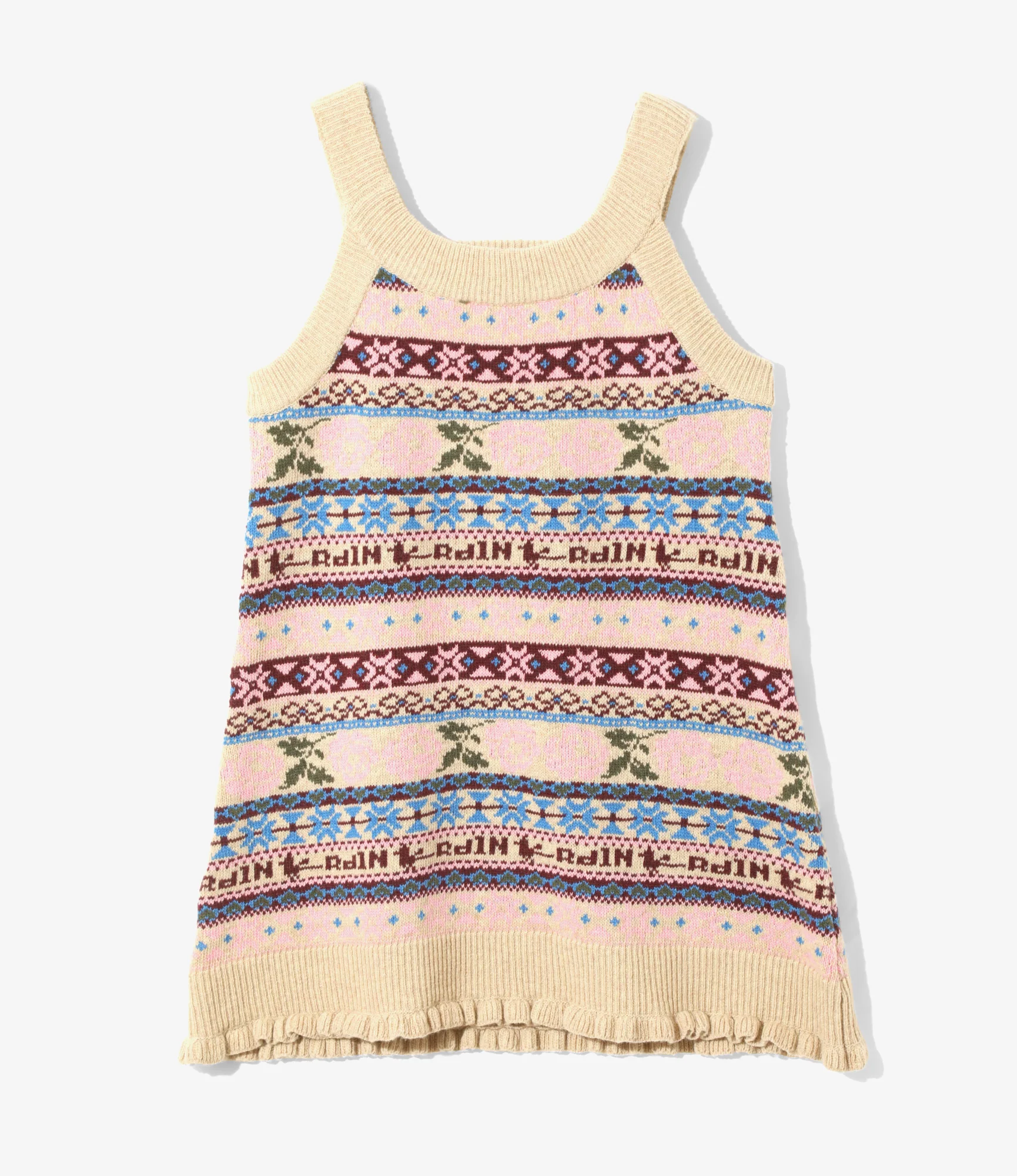 Fair Isle Vest - Beige