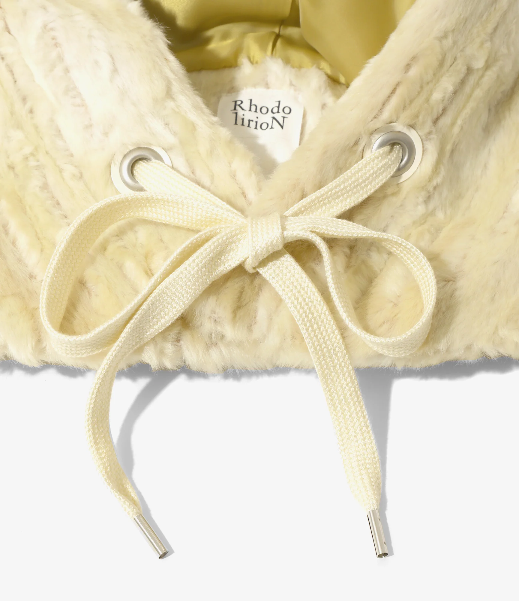 Faux Fur Hoody Scarf - Natural - Eco Fur - Image 2