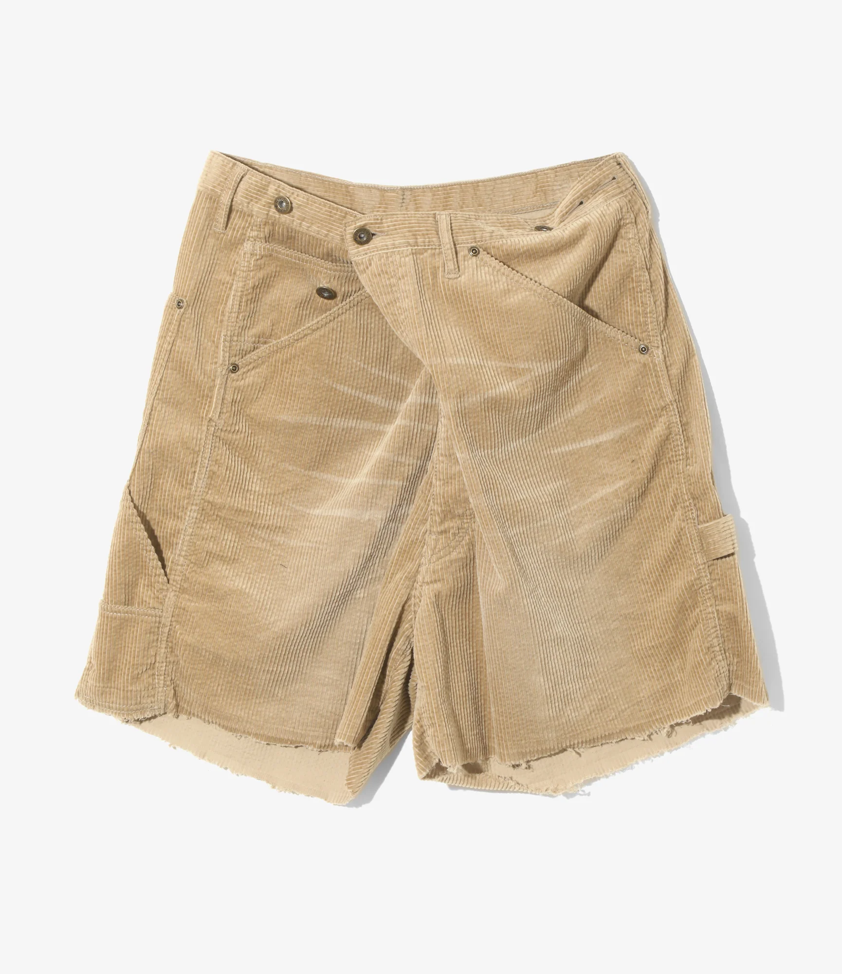 Painter Huge Shorts - Khaki - Corduroy