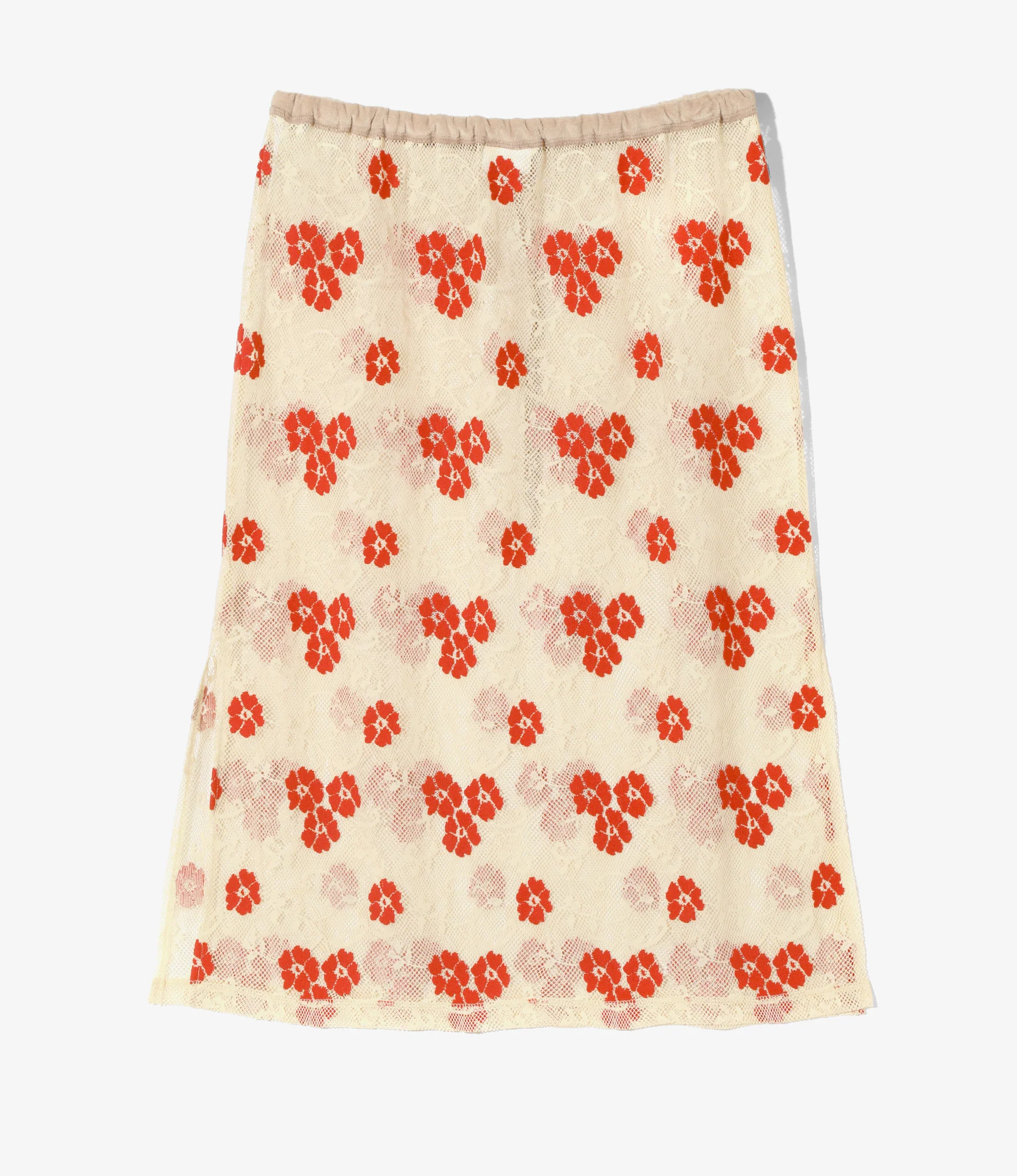 Pencil Skirt - Ivory - Flower Lace - Image 4