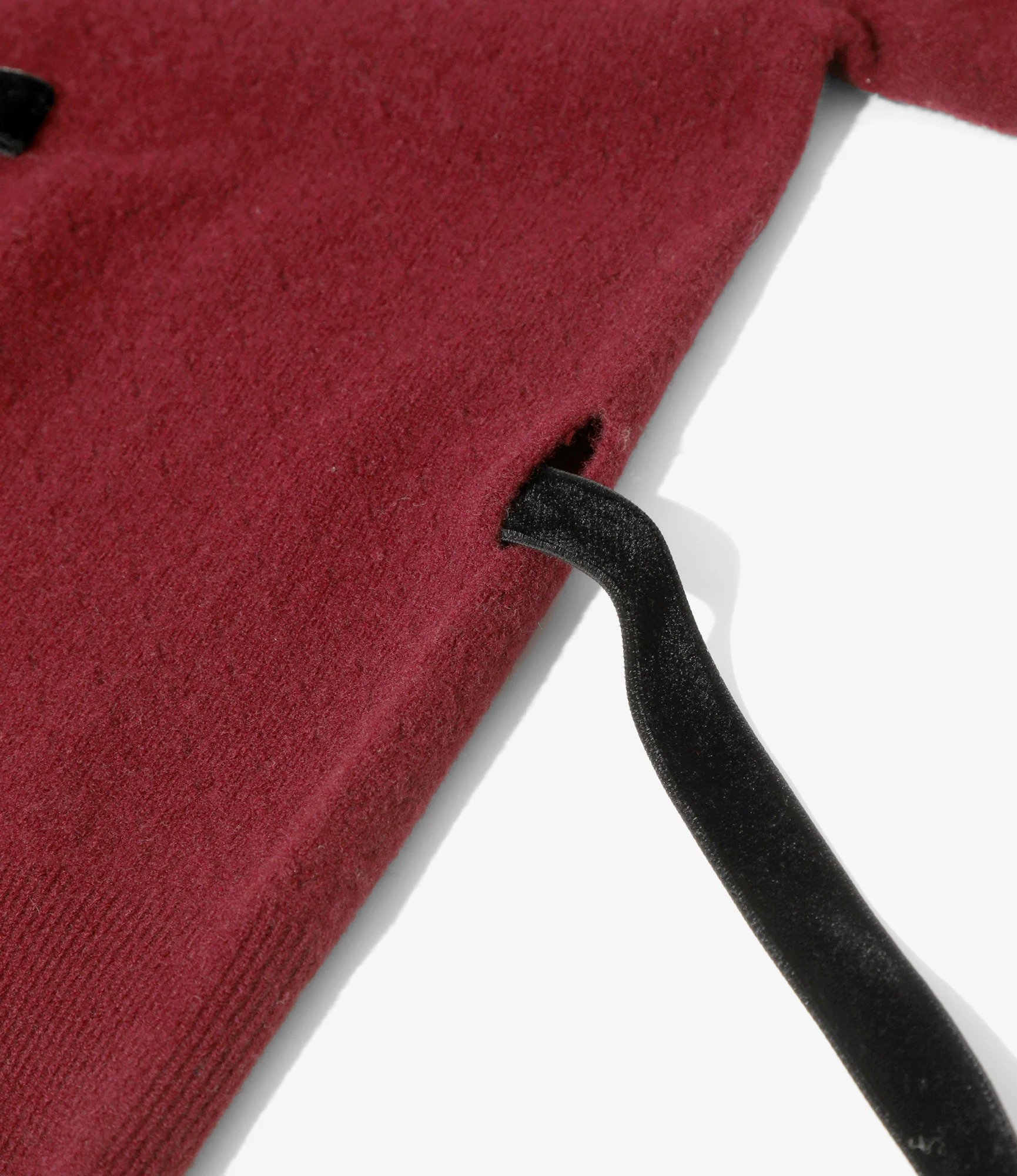 Ribbon Cardigan - Burgundy - Boiled Knit - Image 3