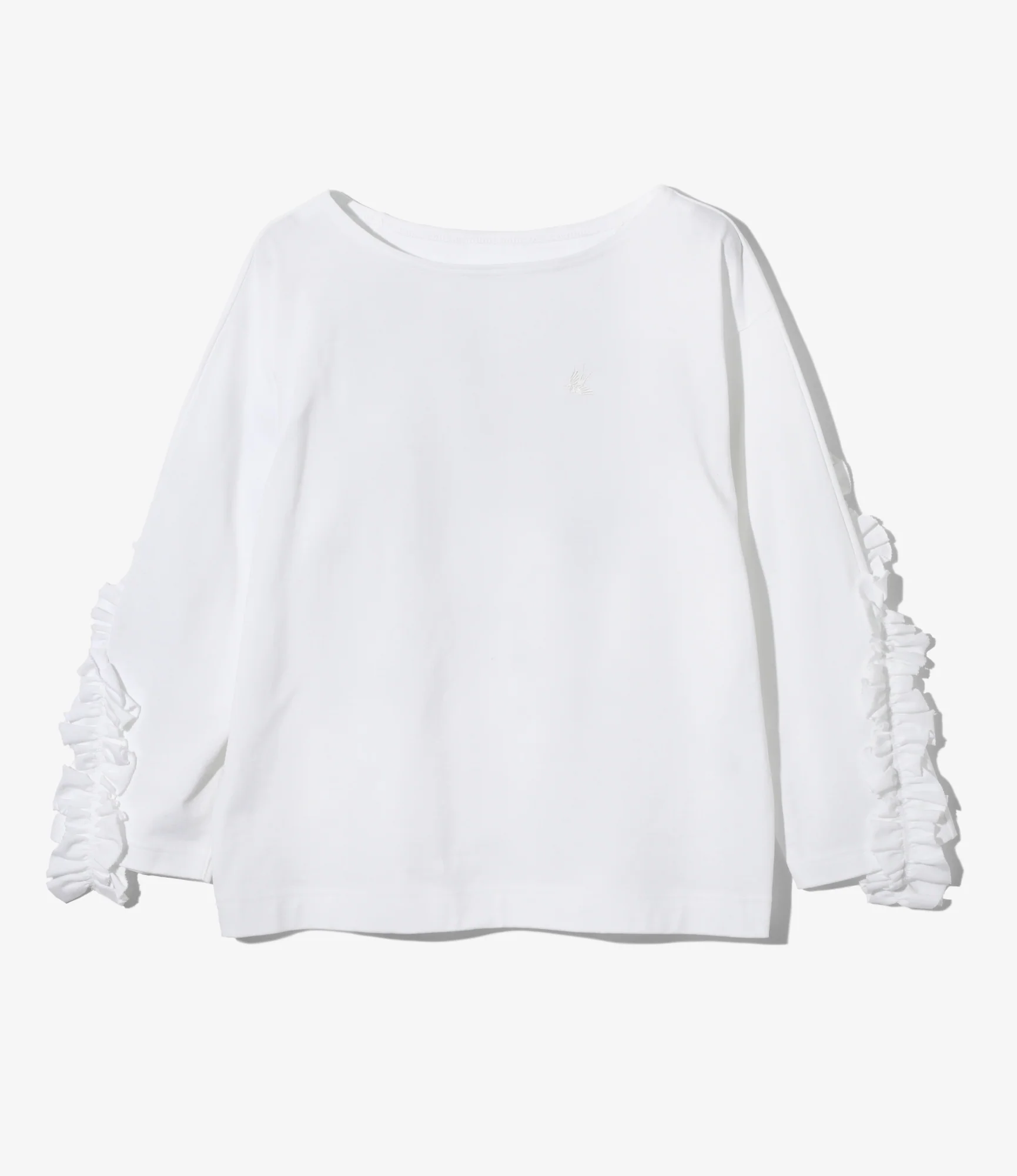 Swallow Frill Basque Shirt - White