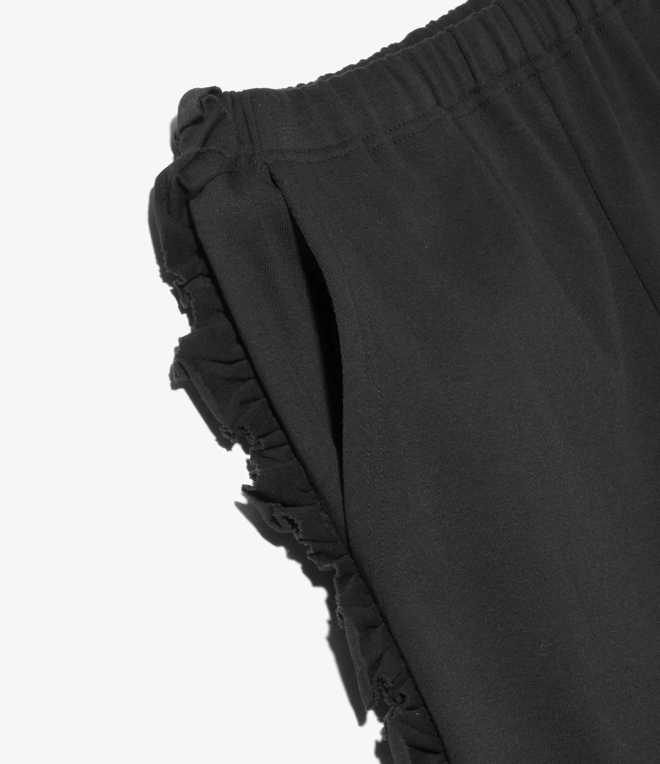 Swallow Frill Side Pants - Black - Image 4