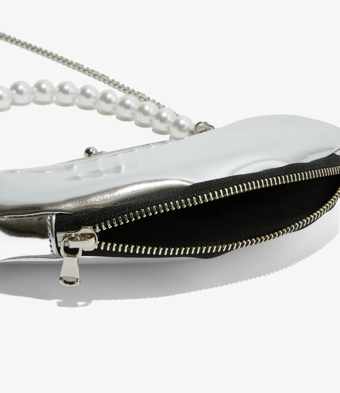 Two-way GAMAGUCHI Bag - Silver - Image 5