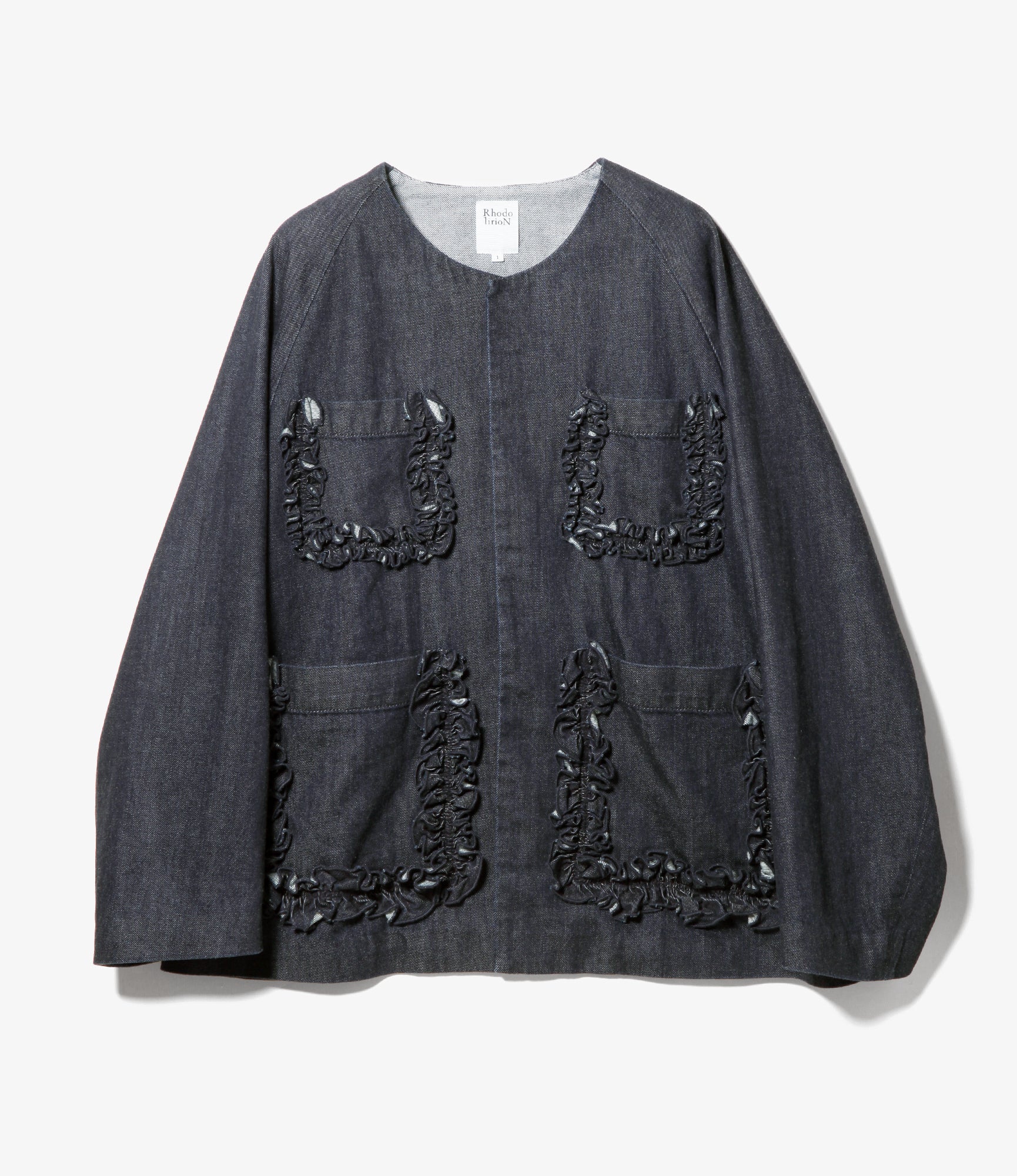 Women's Frill Pockets Coveralls - Indigo - Denim