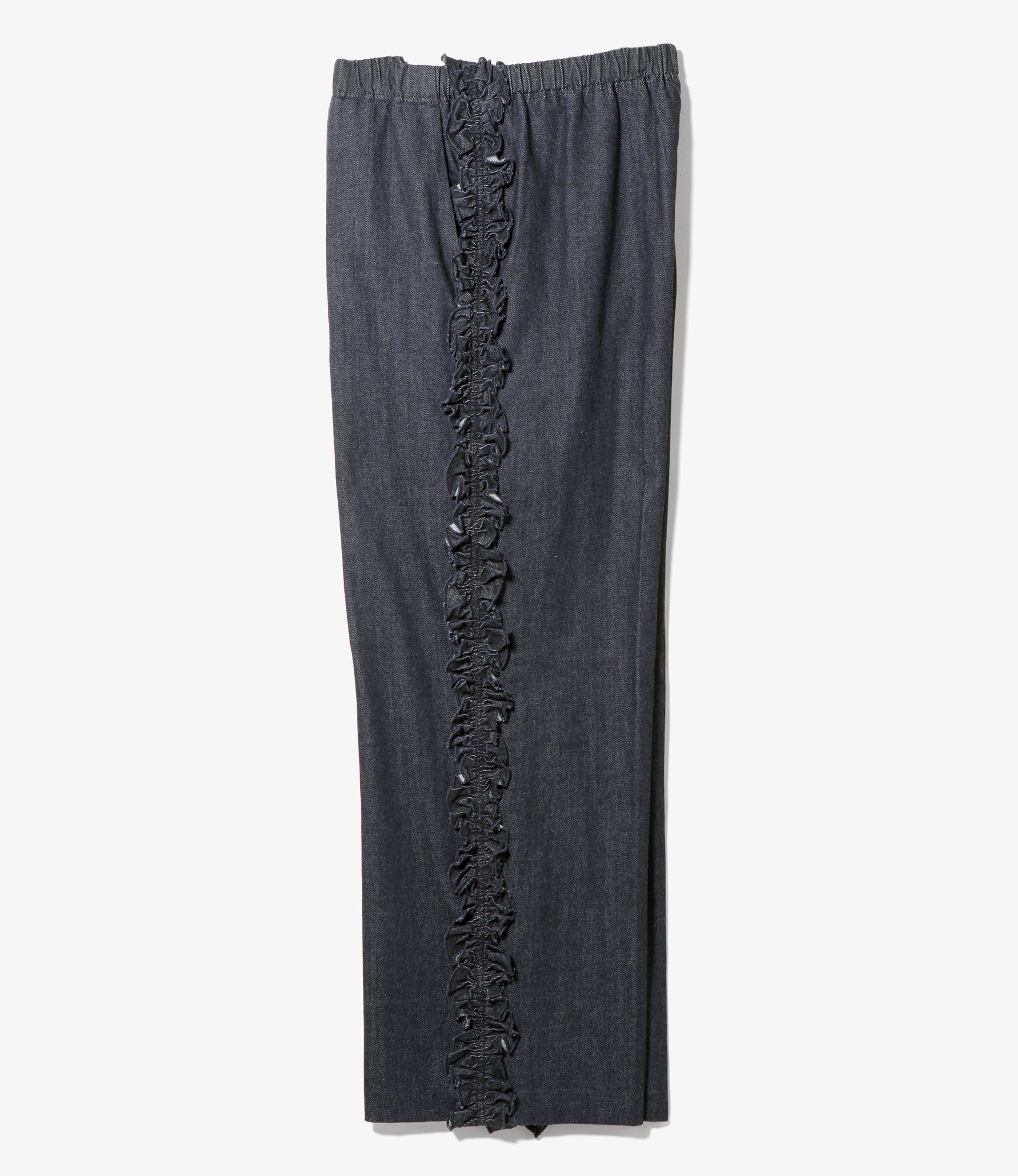 Women's Frill Side Flare Pant - Indigo - Denim - Image 3