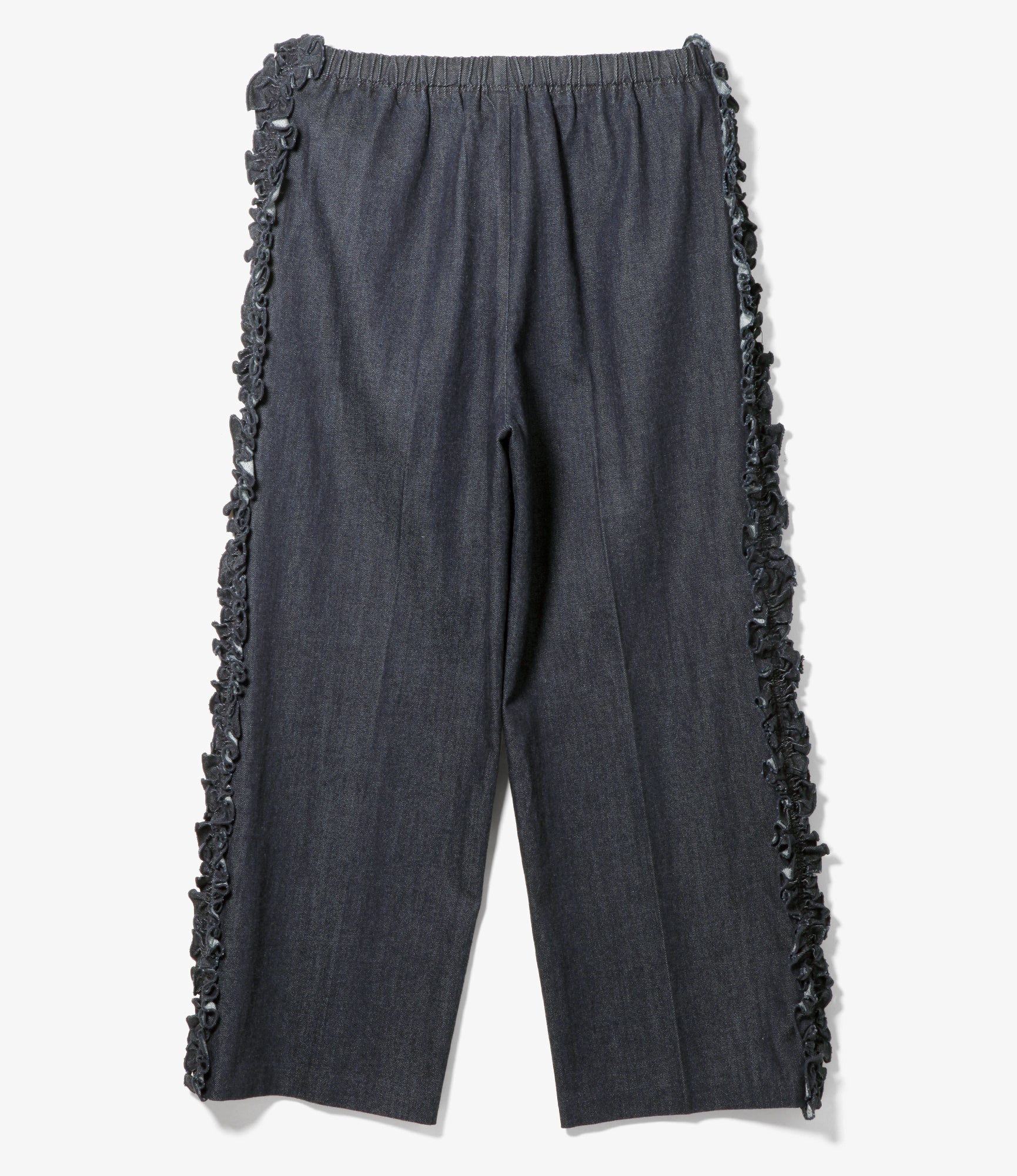 Women's Frill Side Flare Pant - Indigo - Denim - Image 4