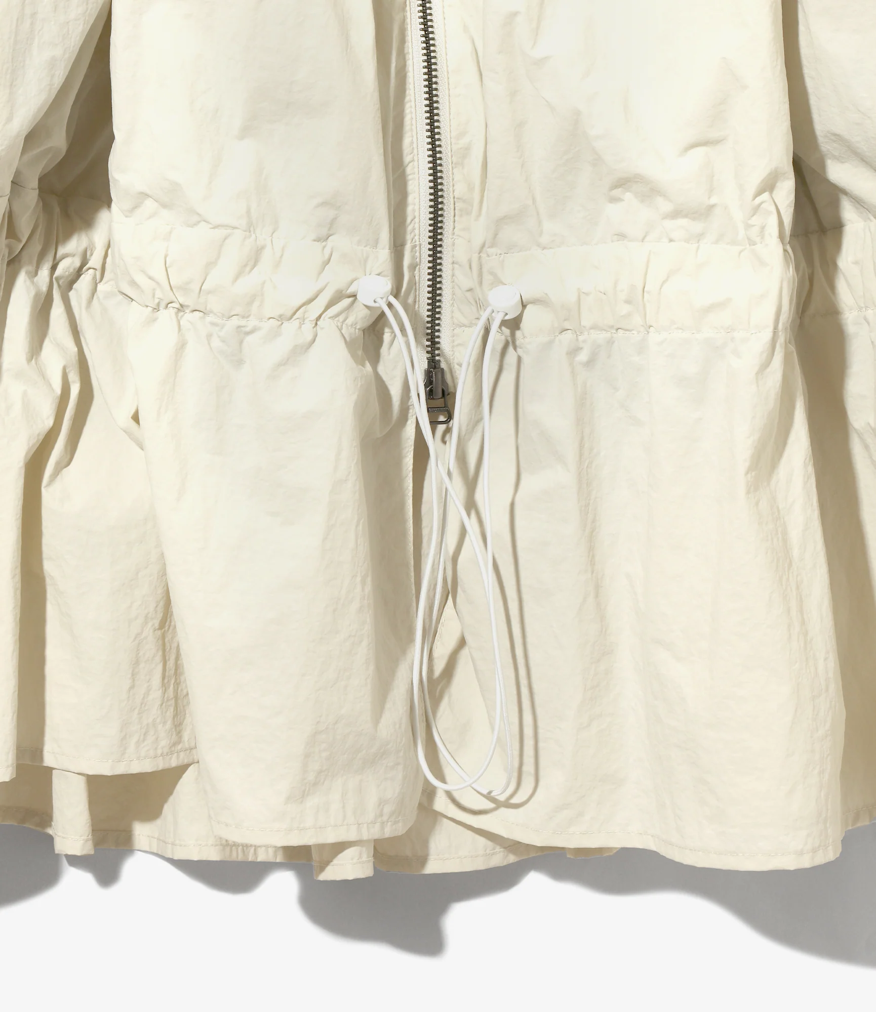Women's Hooded Zip Coat - Natural - Image 4