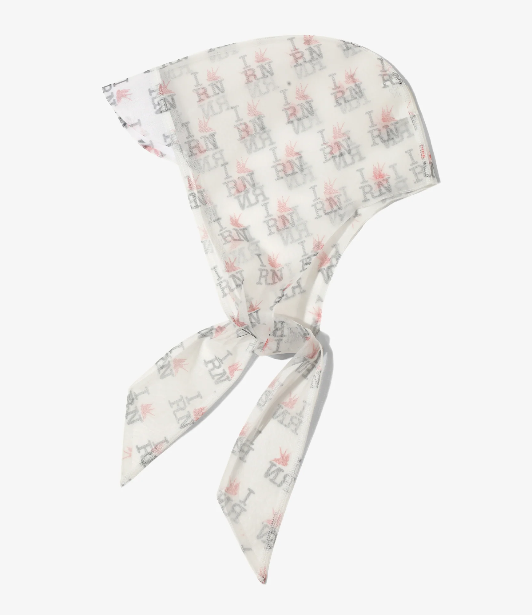 Women's Hoody Scarf - Off White - Original Printed Tulle