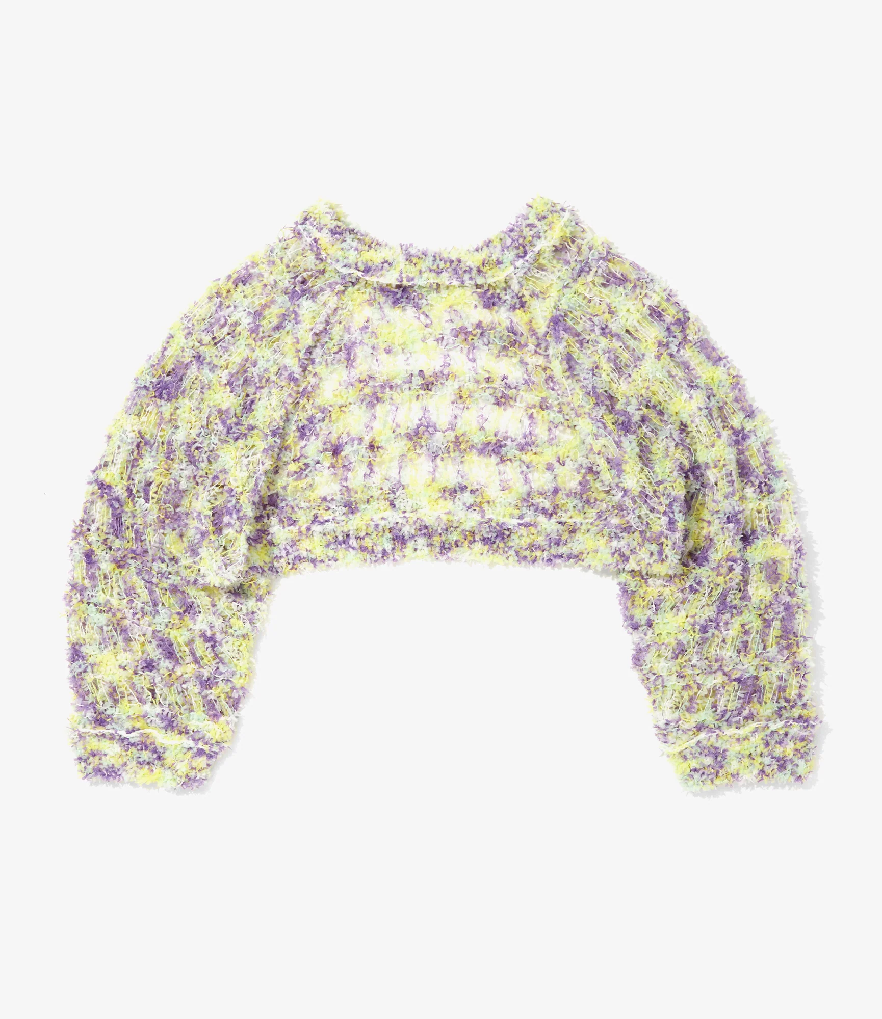 Women's Knit Bolero - Purple - Fancy Yarn