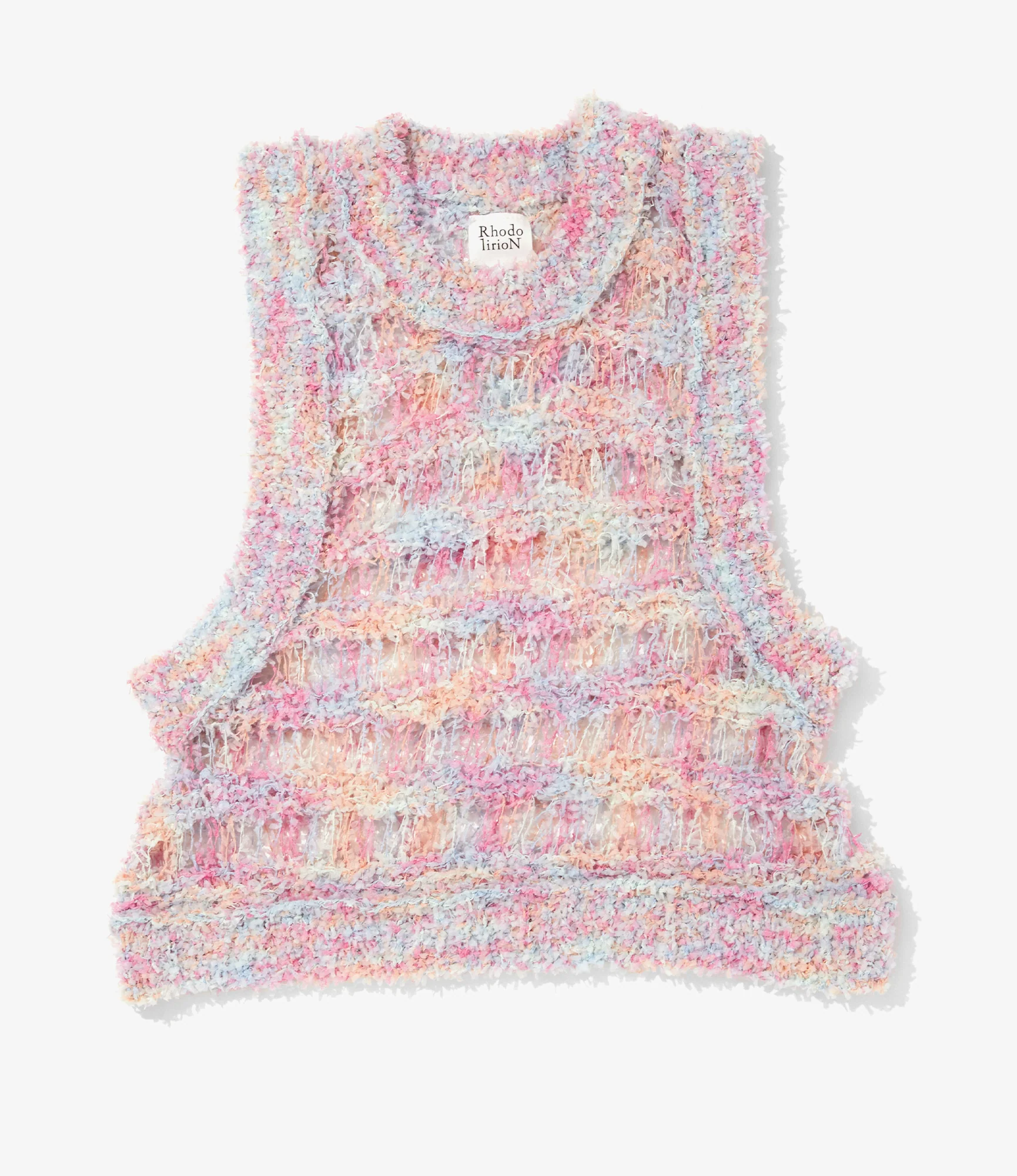 Women's Knit Vest - Lt. Blue - Fancy Yarn