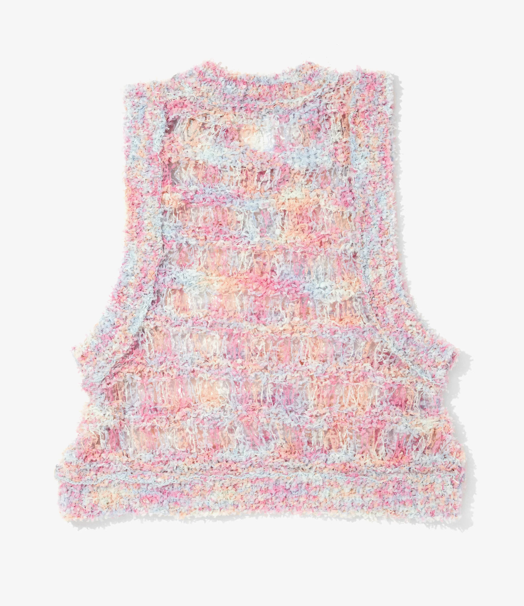 Women's Knit Vest - Lt. Blue - Fancy Yarn - Image 4